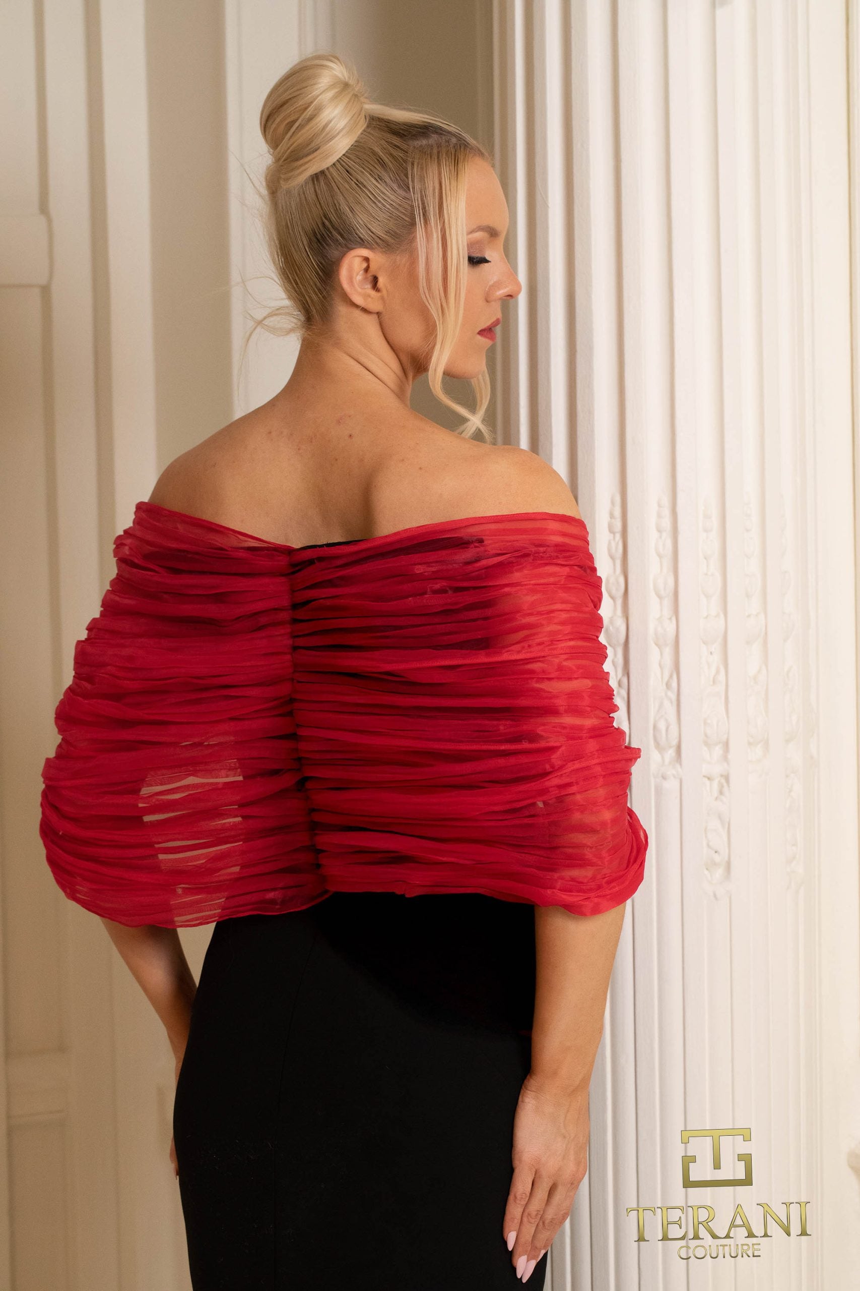 252E5181 – Fit and Flare Long Evening Dress