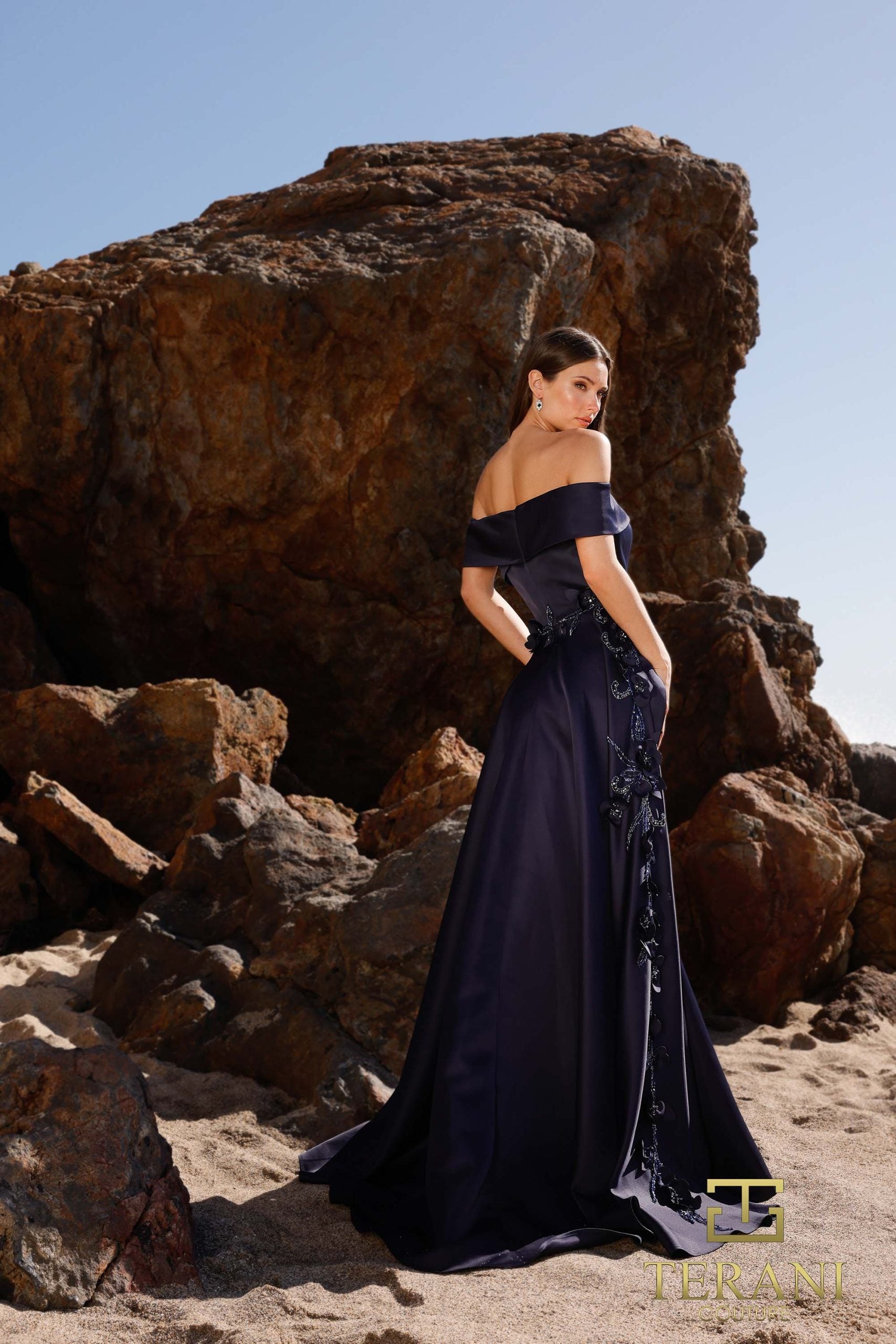 252M5317 – A-line Long MOB Dress