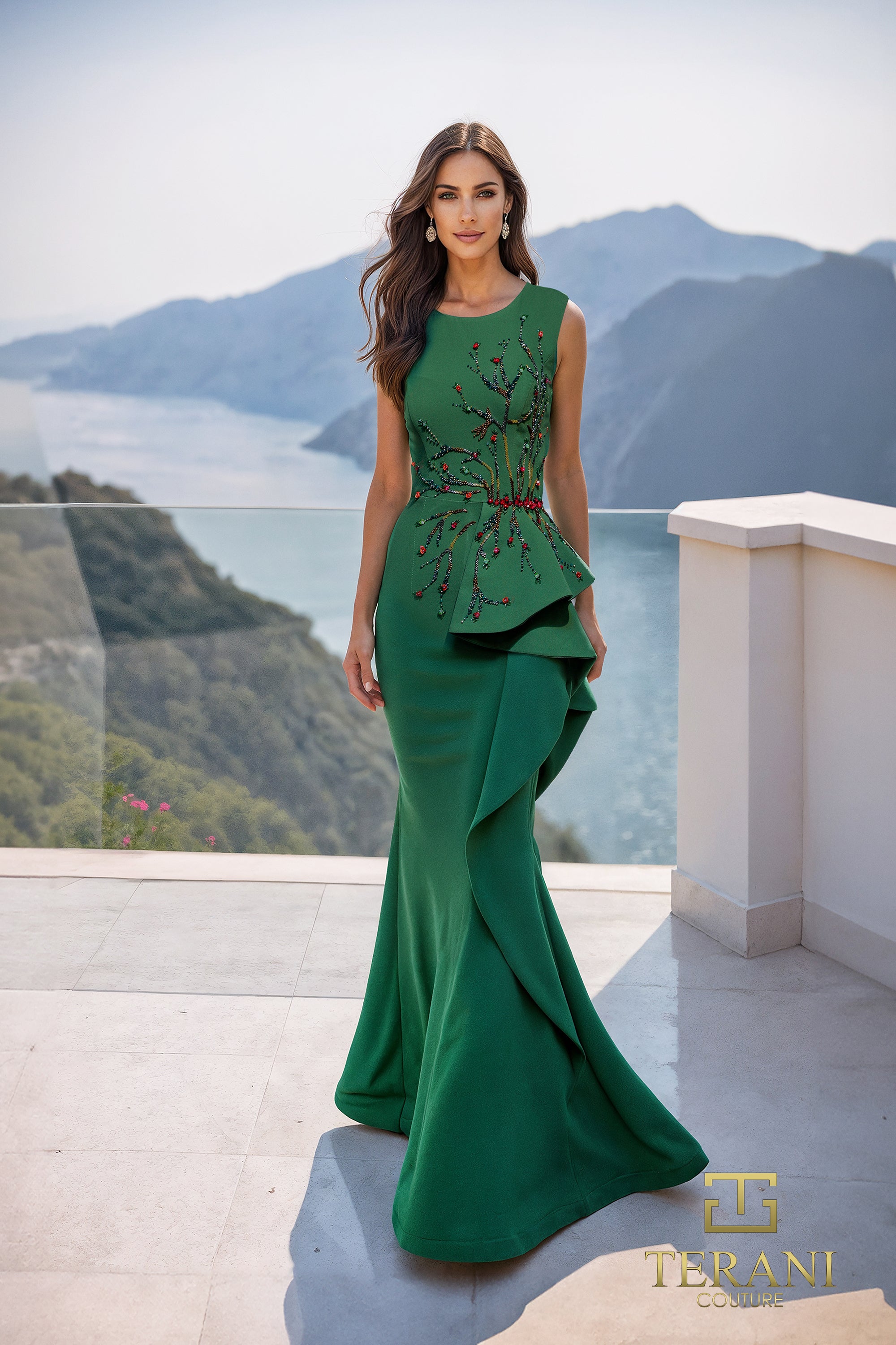 bateau dress green Morilee Bridesmaid 3030037 Satin Bateau Neck Fitted Dress