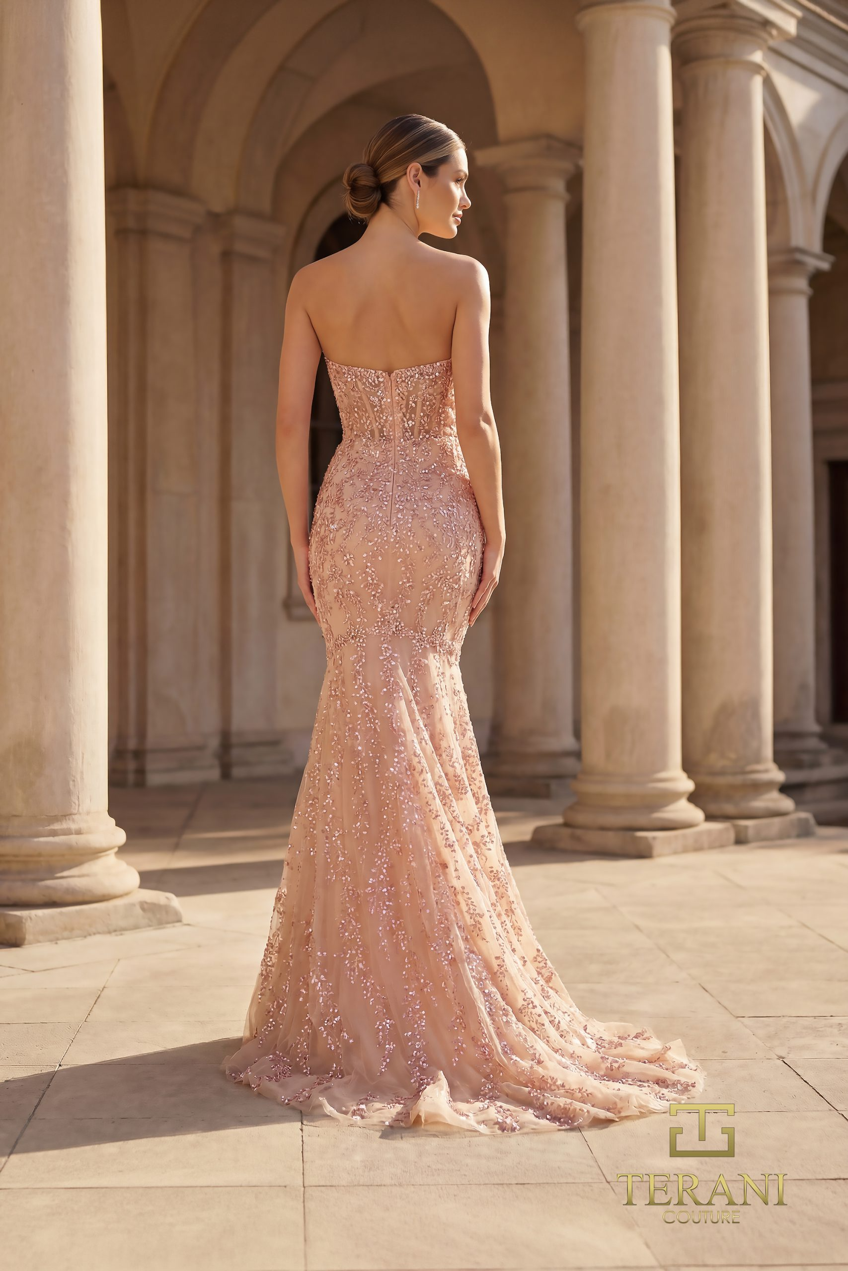 Sweetheart Beaded Tulle Mermaid Gown
