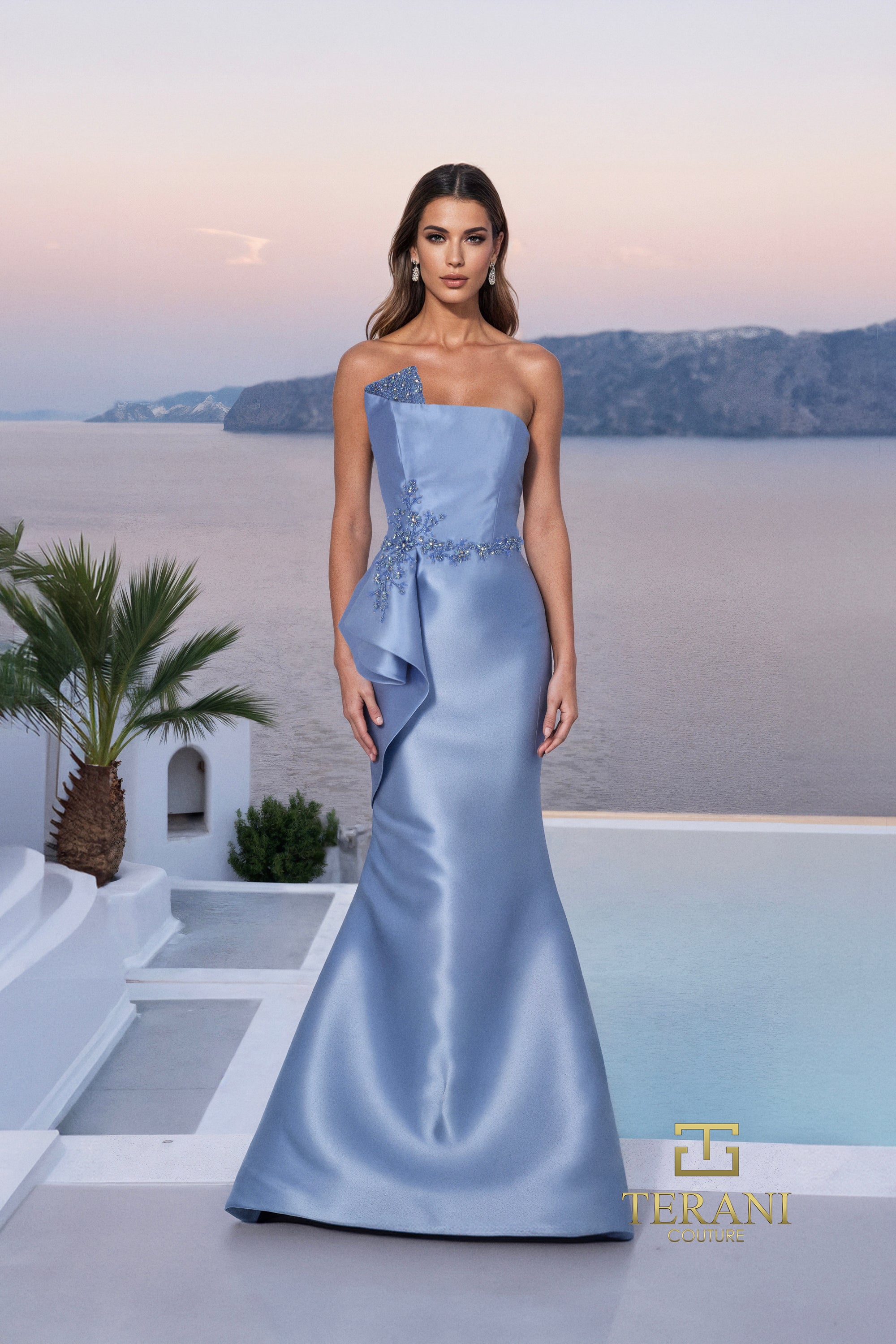 Asymmetric One-Shoulder Mikado Mermaid Gown - 261M6462