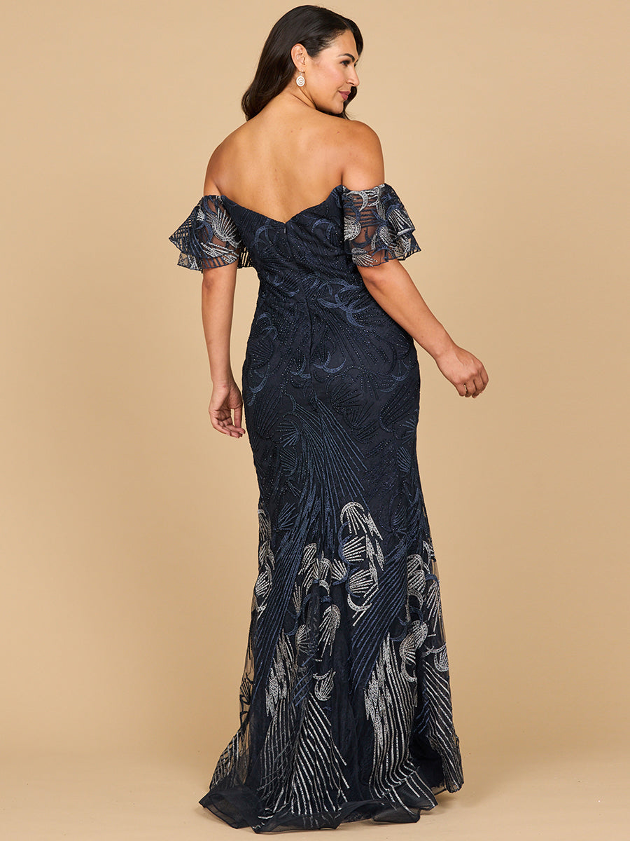 Lara 28884- Off Shoulder Mermaid Lace Gown