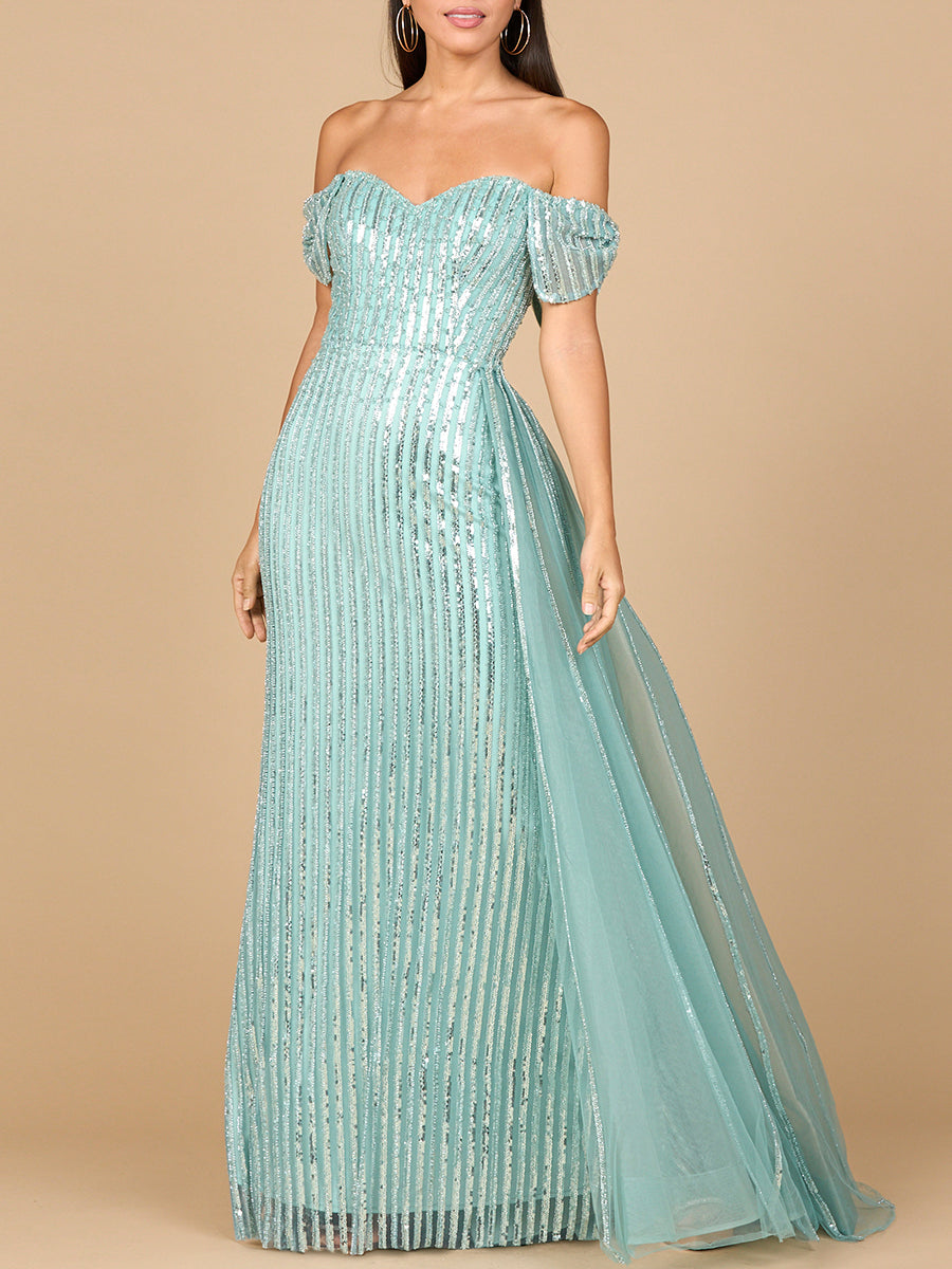 Off Shoulder Fitted Gown