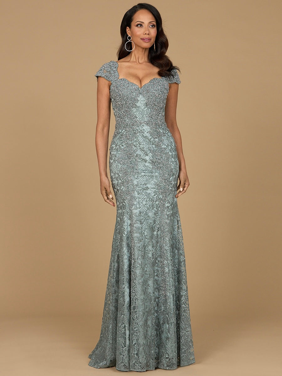 Fitted Lace Mermaid Gown