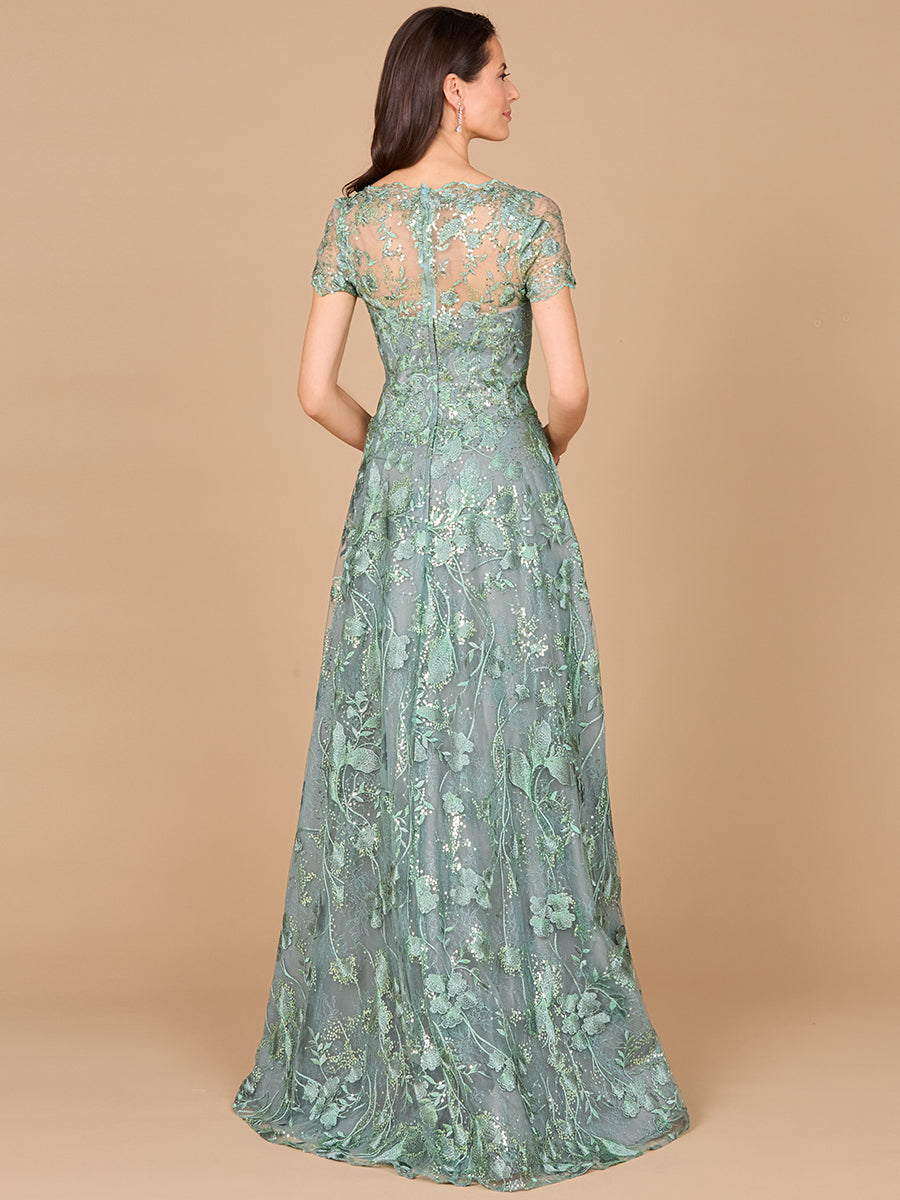 Tonal Lace Ballgown
