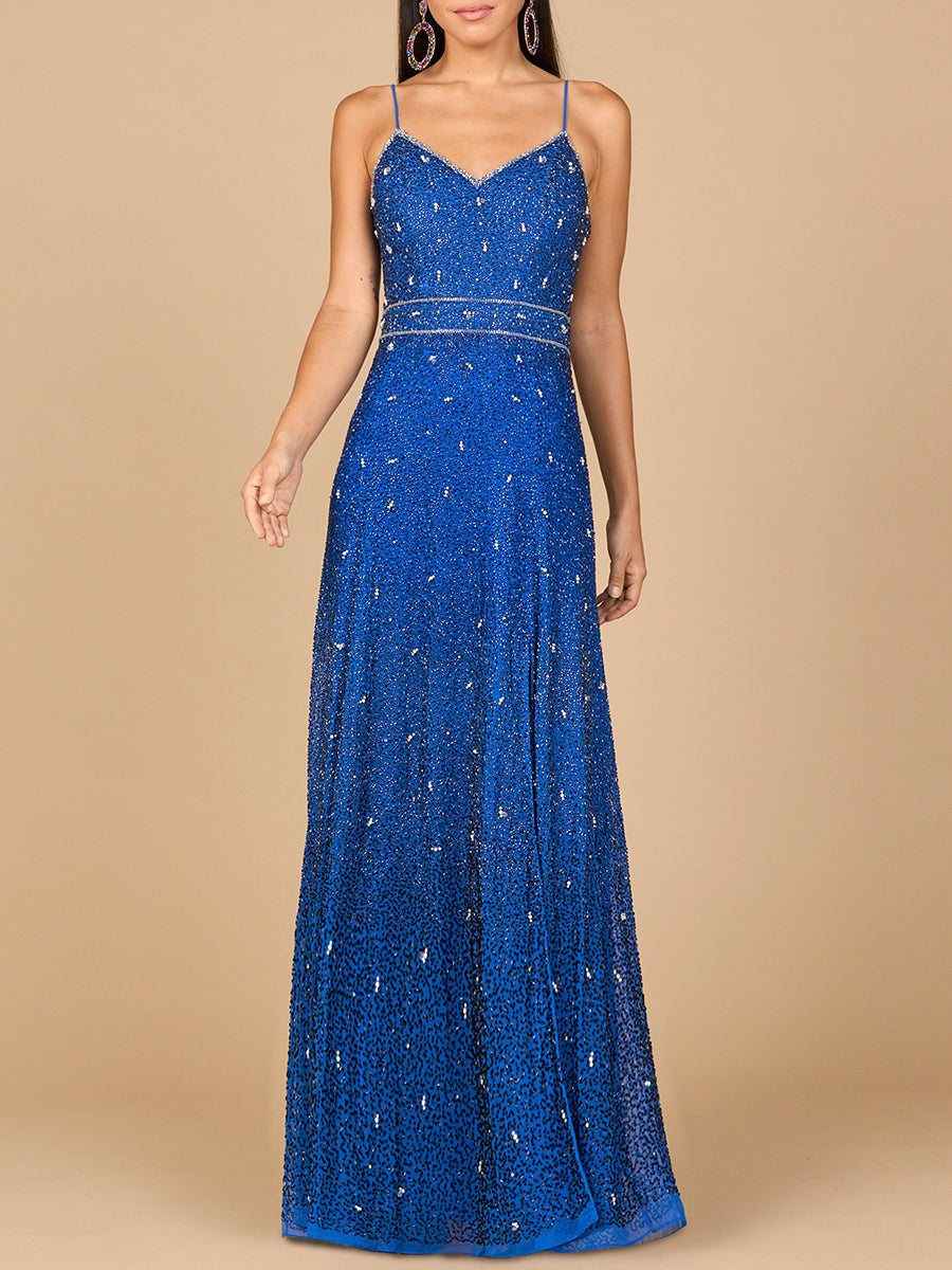 Ombre Beaded Gown - OUTLET
