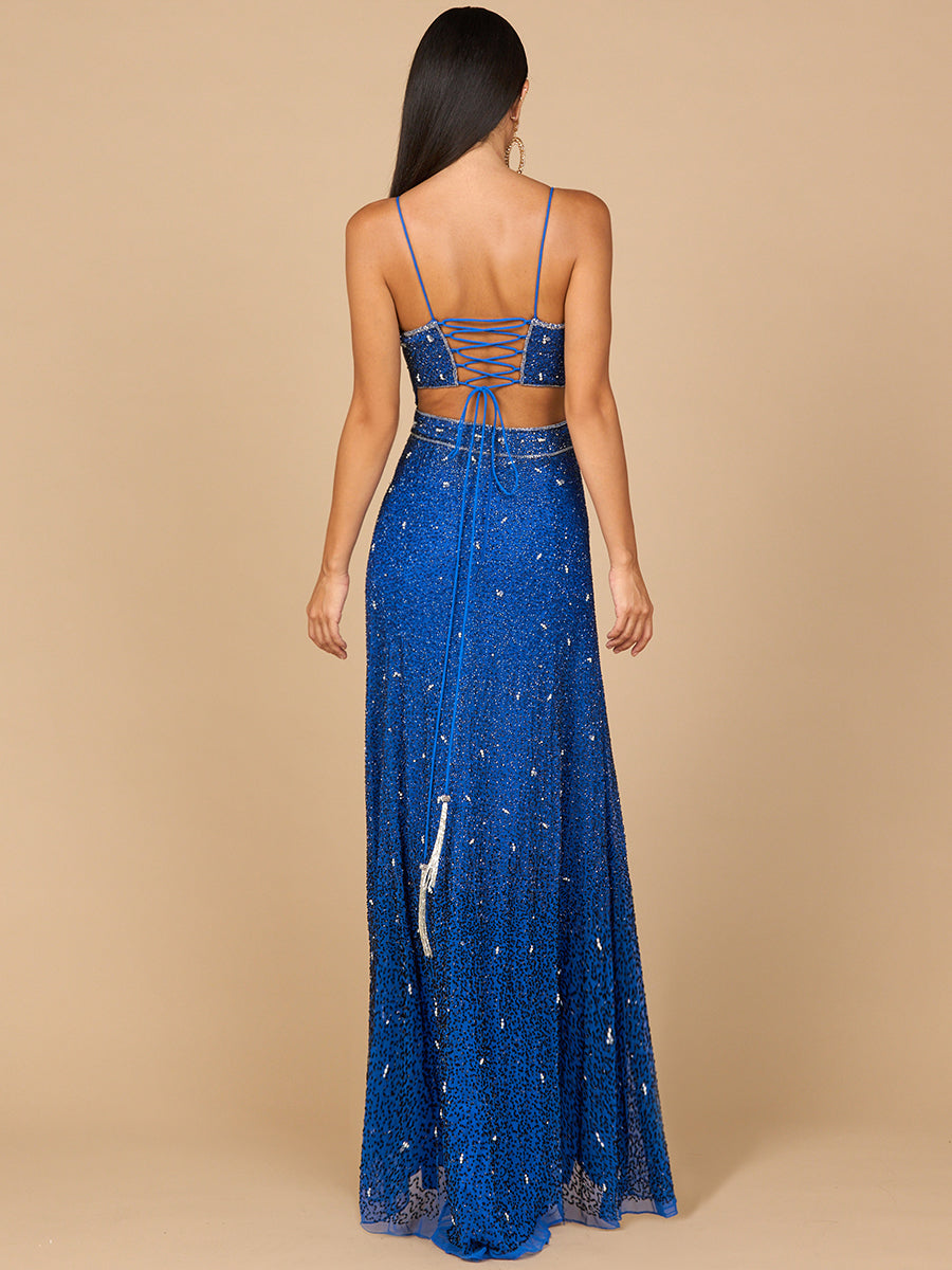 Ombre Beaded Gown - OUTLET