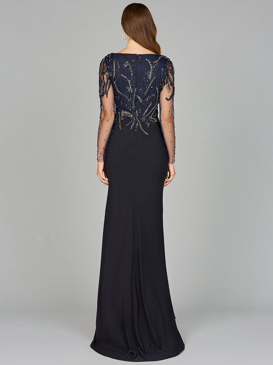 Long Sleeve Knit Gown