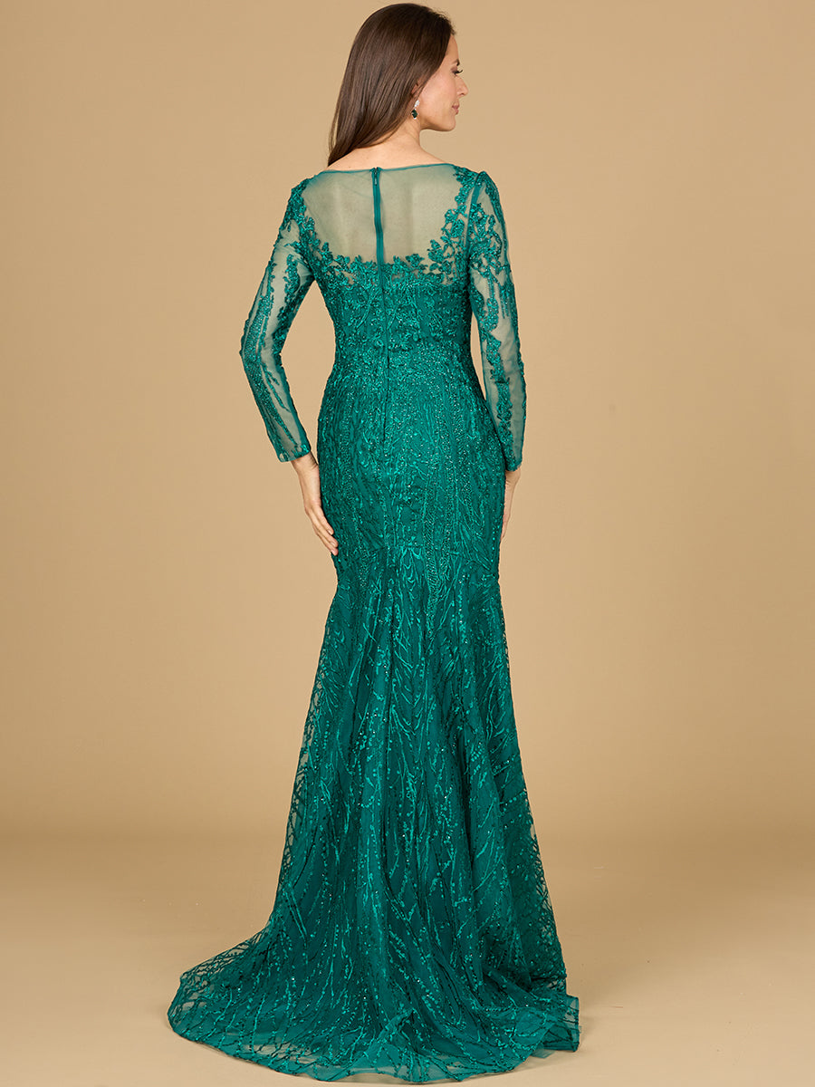 Mermaid, Long Sleeve Lace Gown