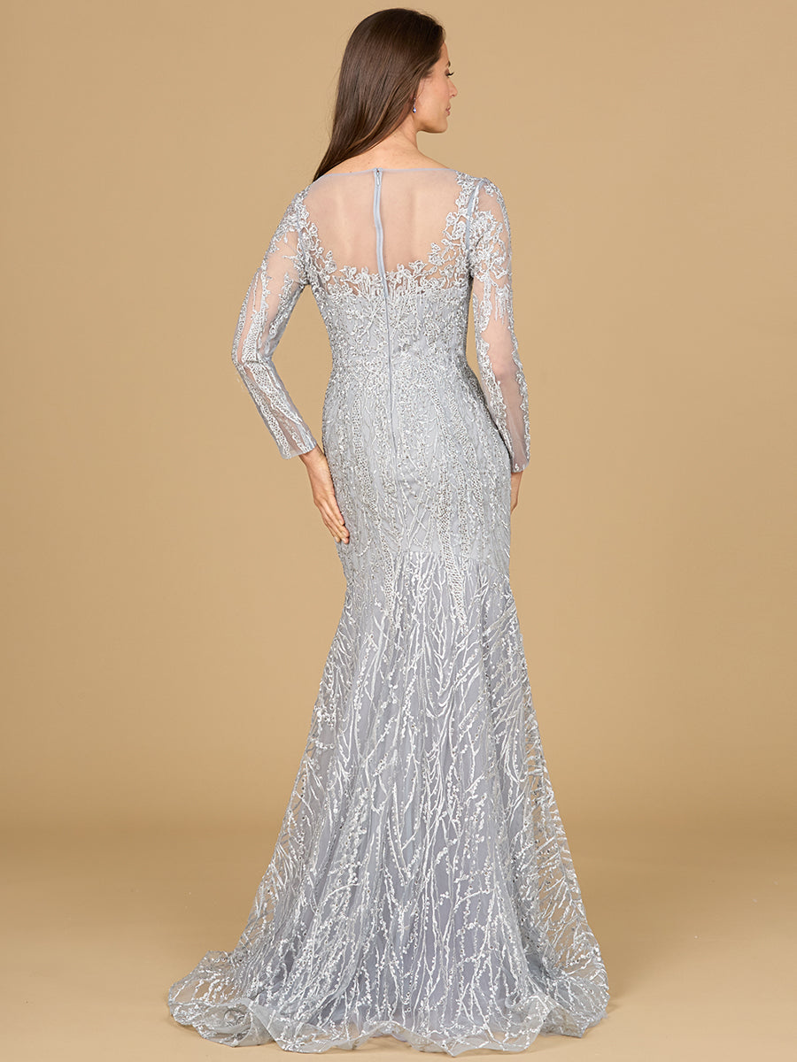 Mermaid, Long Sleeve Lace Gown