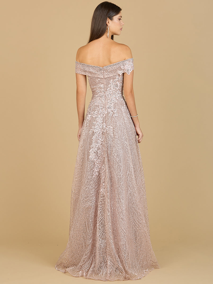 Off Shoulder A-Line Gown