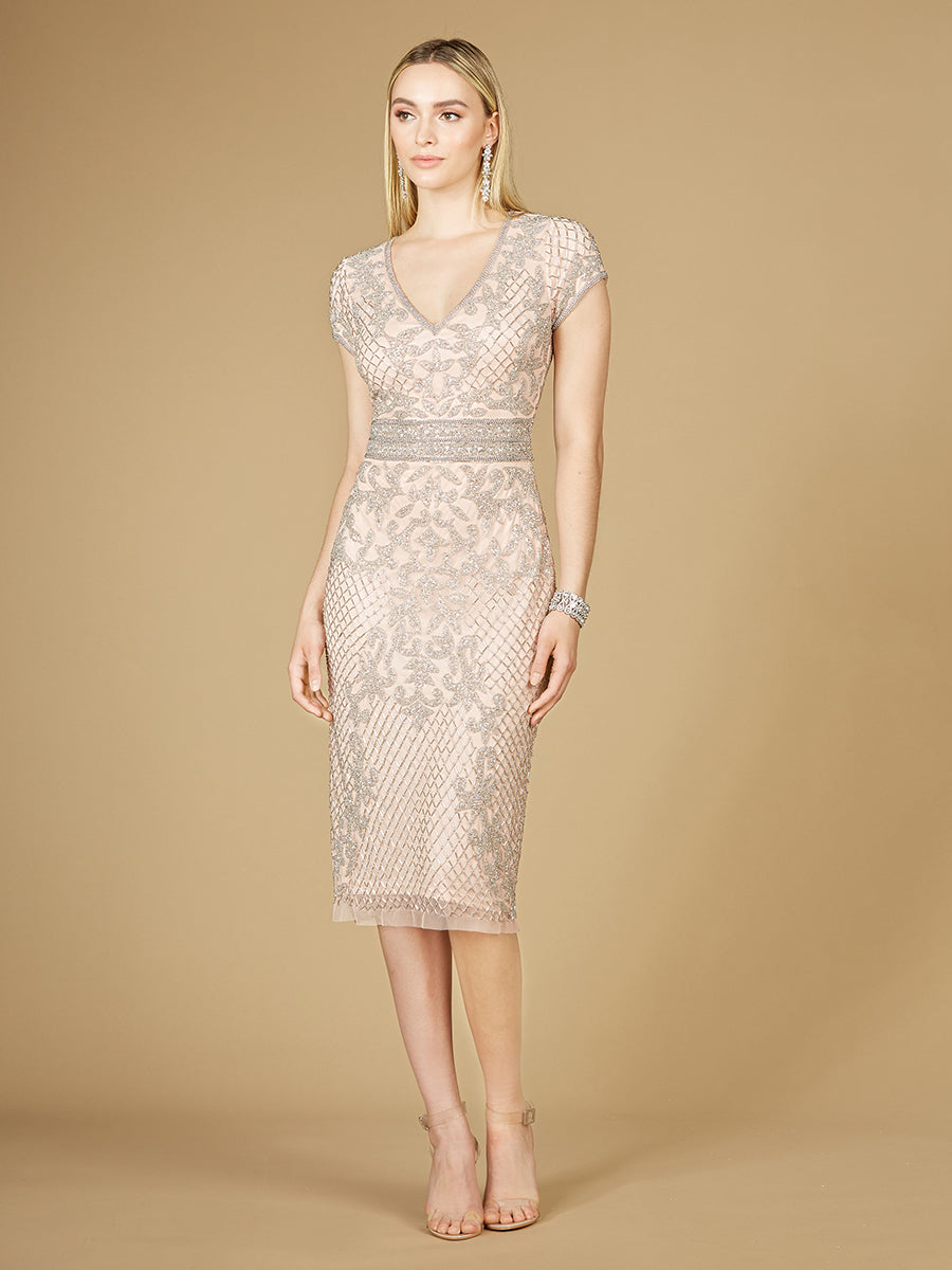 Cap Sleeve Midi Gown - OUTLET