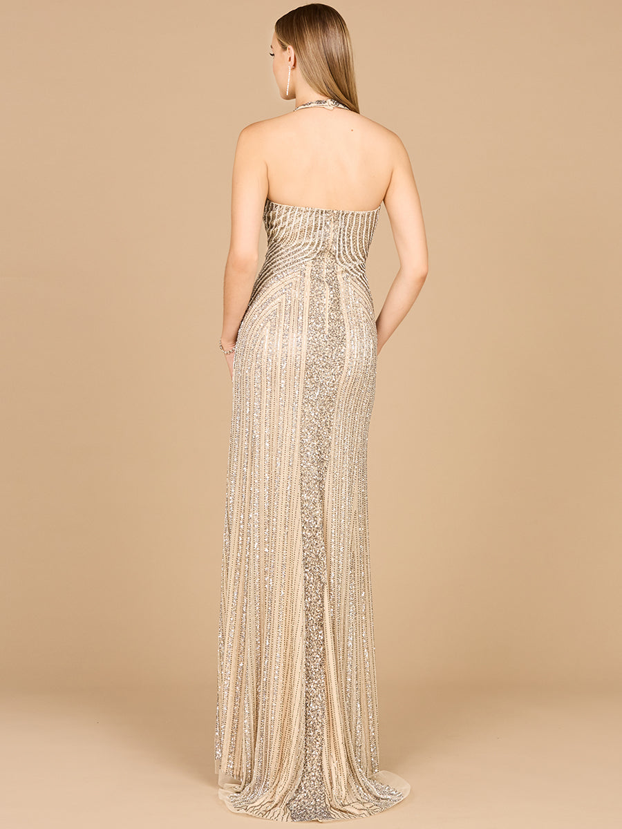 Halter Neck Dress with Keyhole