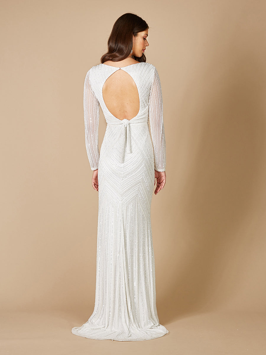 Lara Finley Sheer Sleeve Wedding Gown