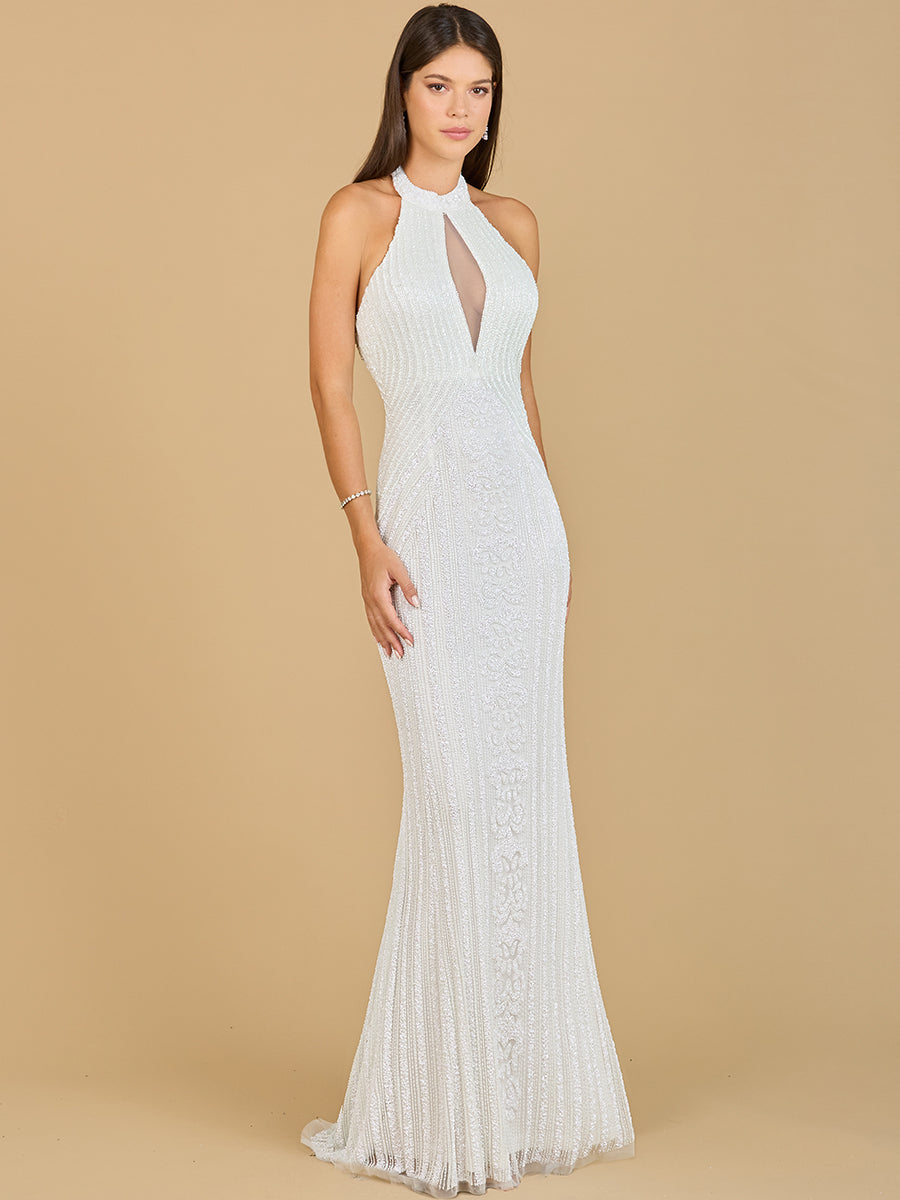 Halter Neck Dress with Keyhole