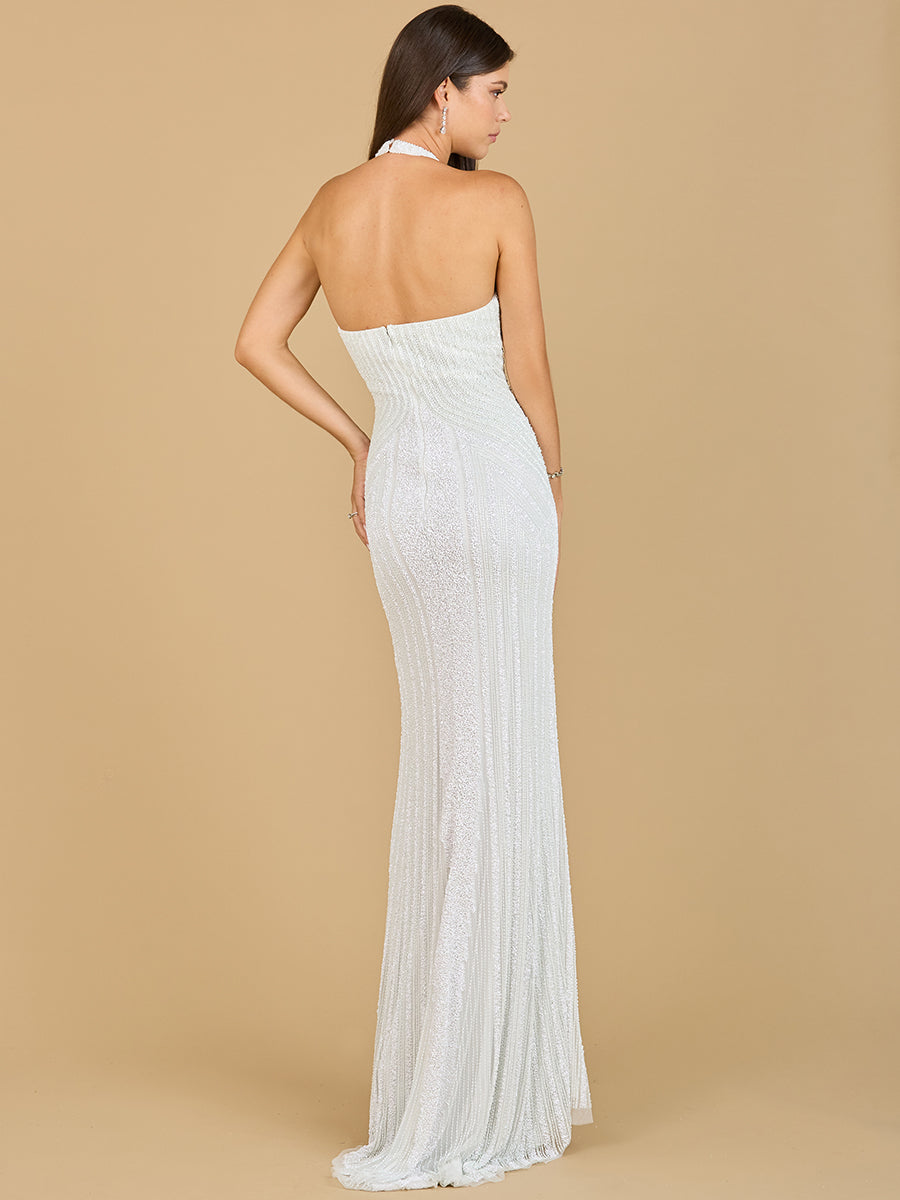 Halter Neck Dress with Keyhole