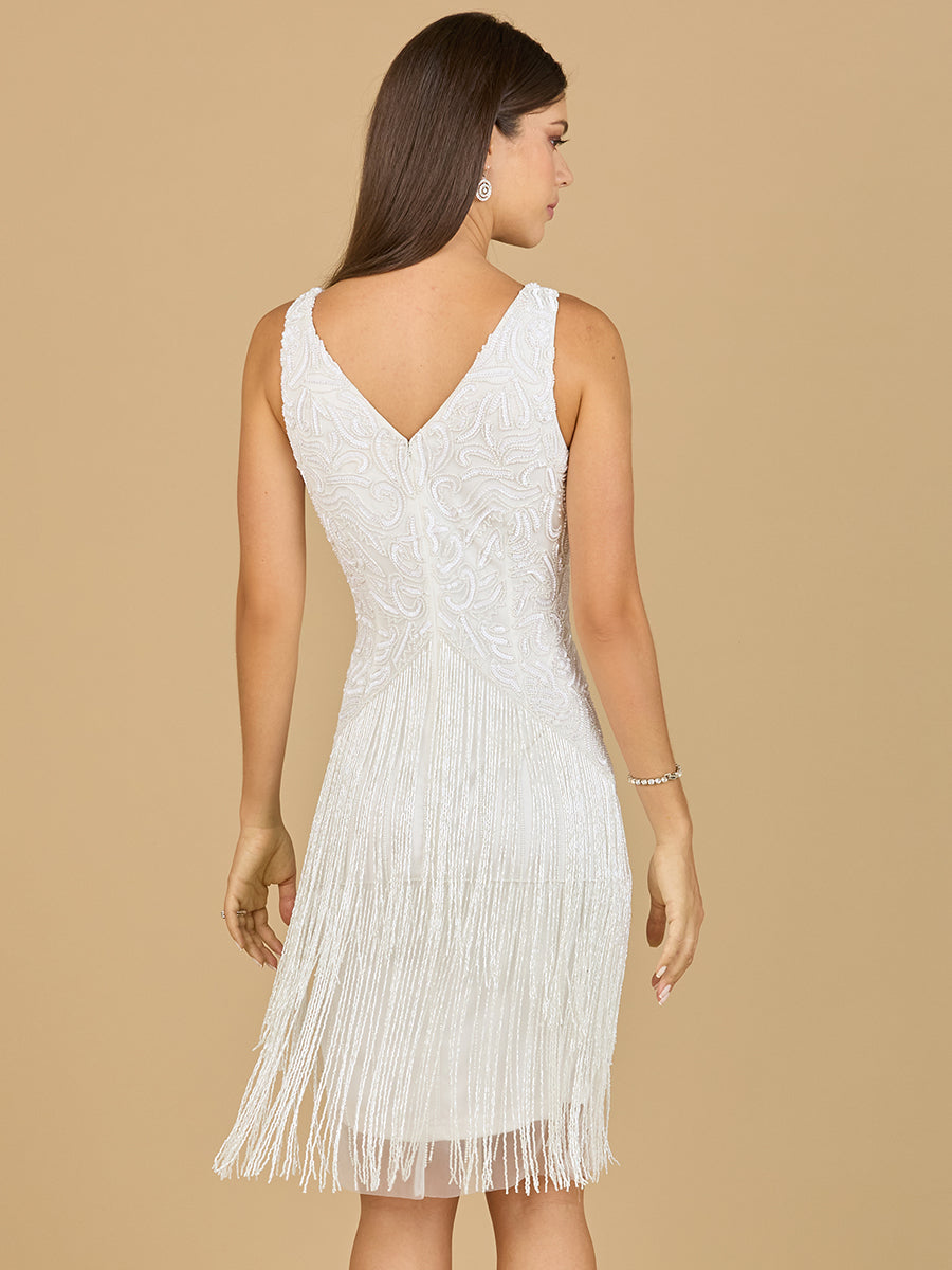 Beaded Fringe Cocktail Dress