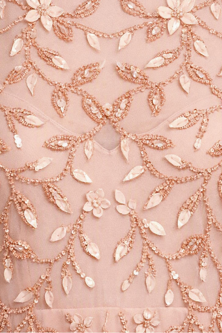 3D Floral Embellished Gown with Cap Sleeves | 28850