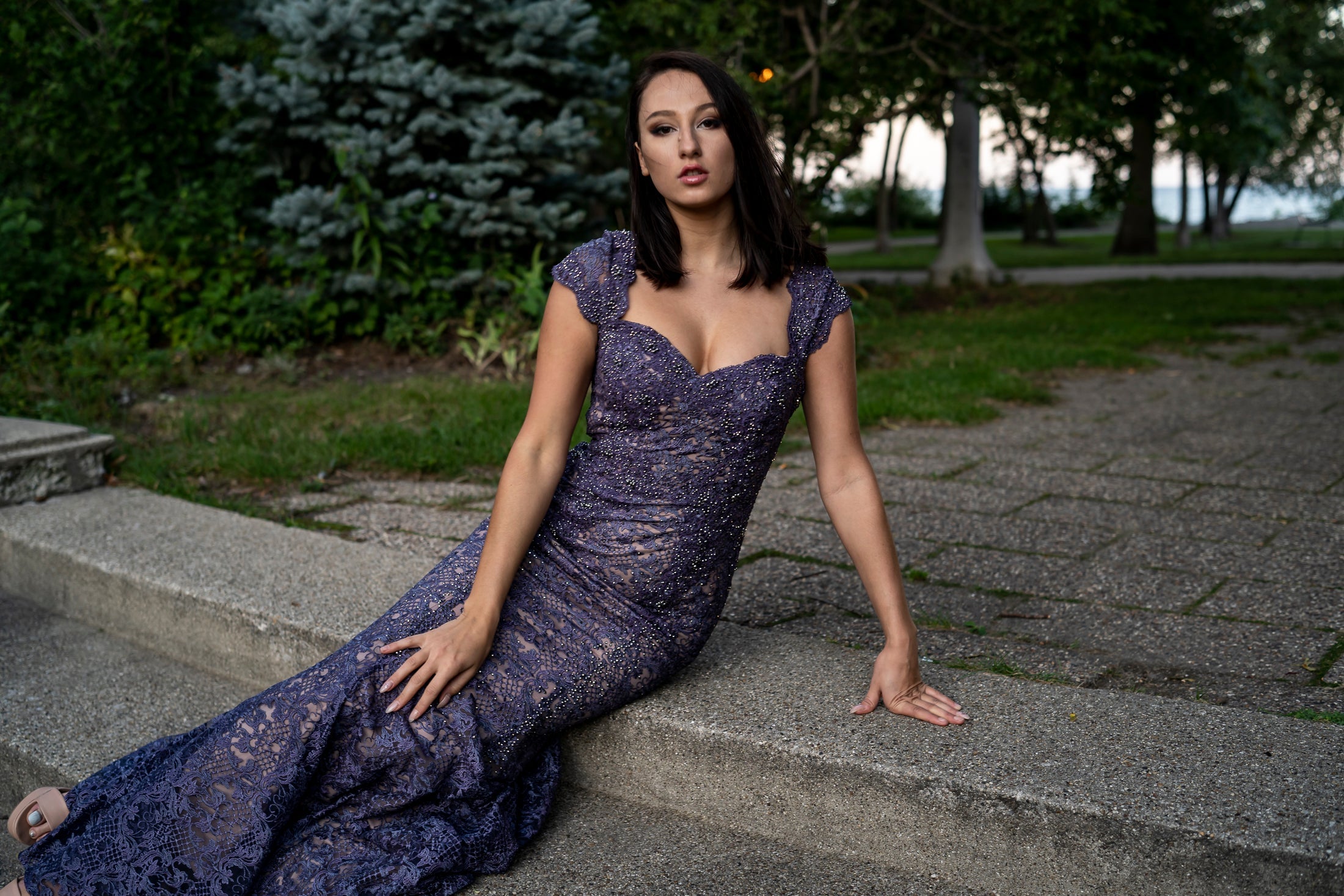 Lara 33491 - Fitted Lace Mermaid Gown OUTLET