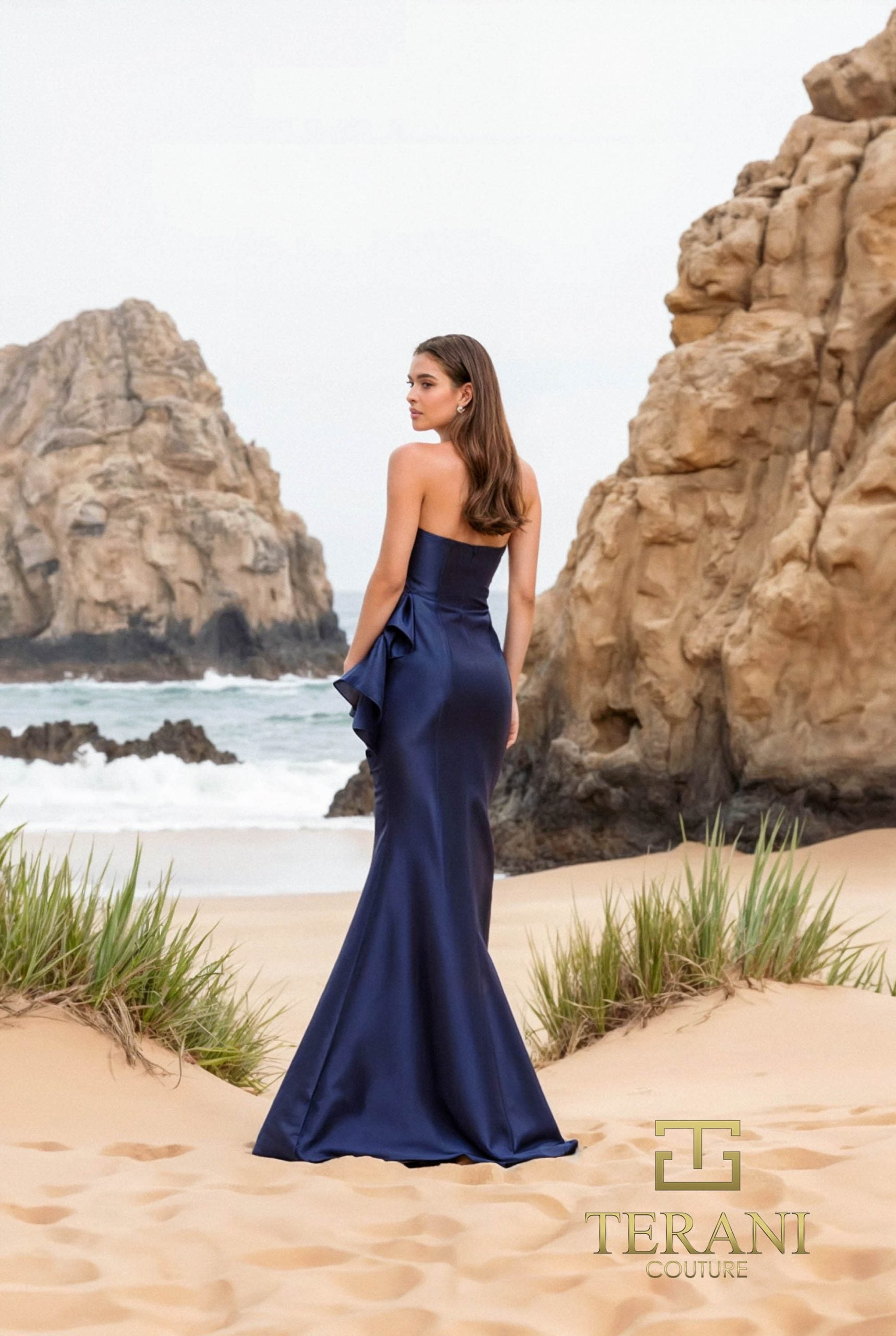 252E5550 – Fit and Flare Long Evening Dress