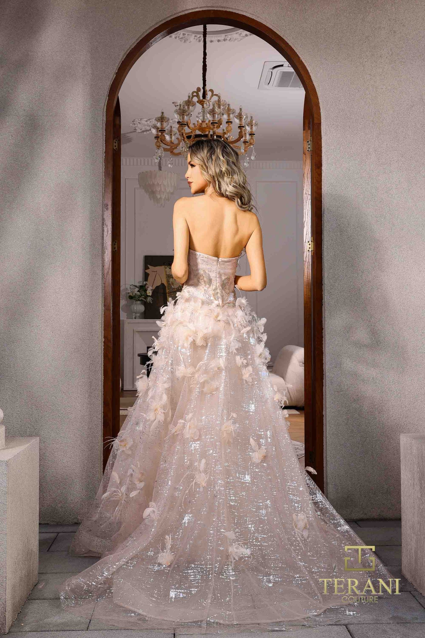 252GL5210 – Fit and Flare Long Evening Dress