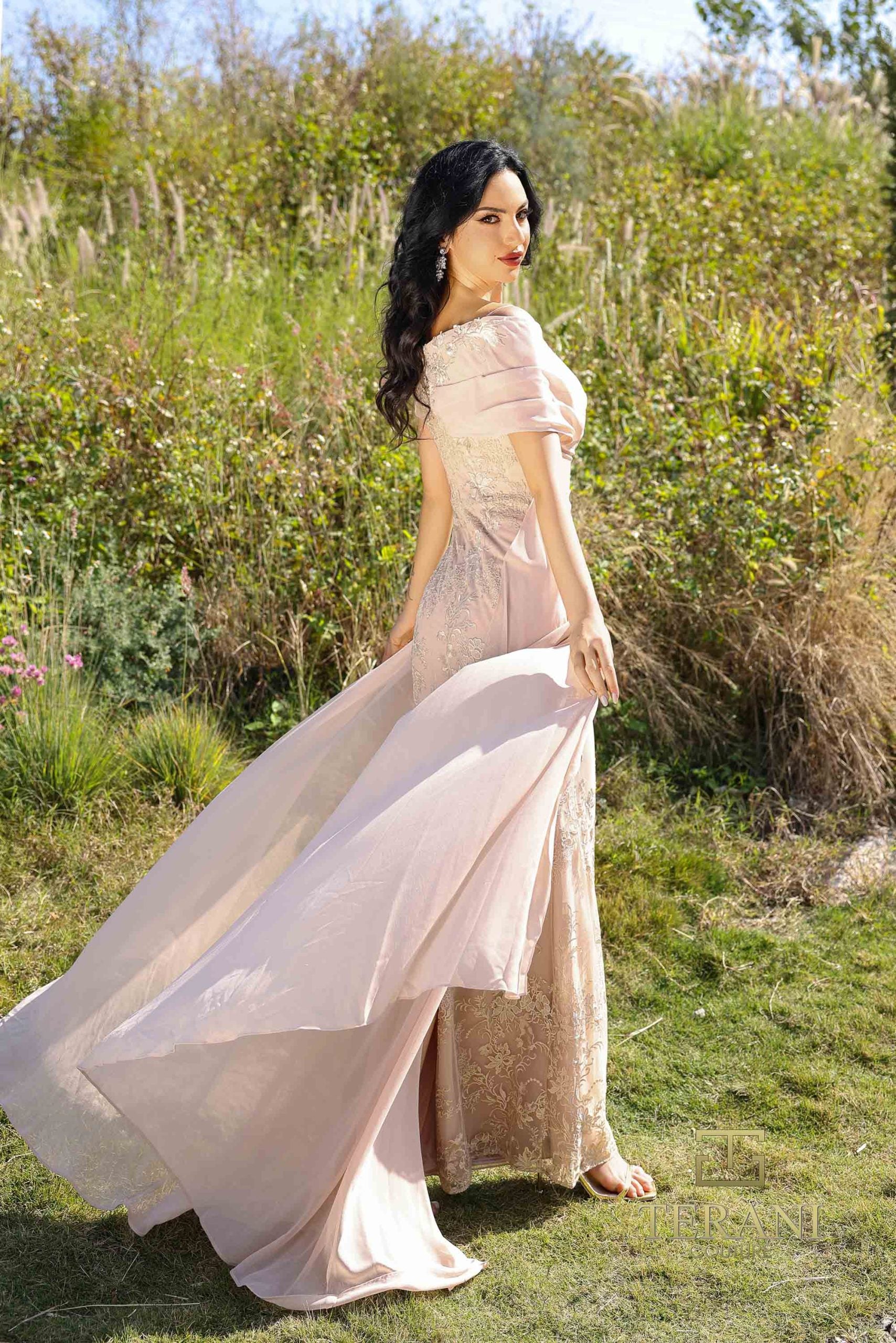 252M5308 – A-line Long MOB Dress