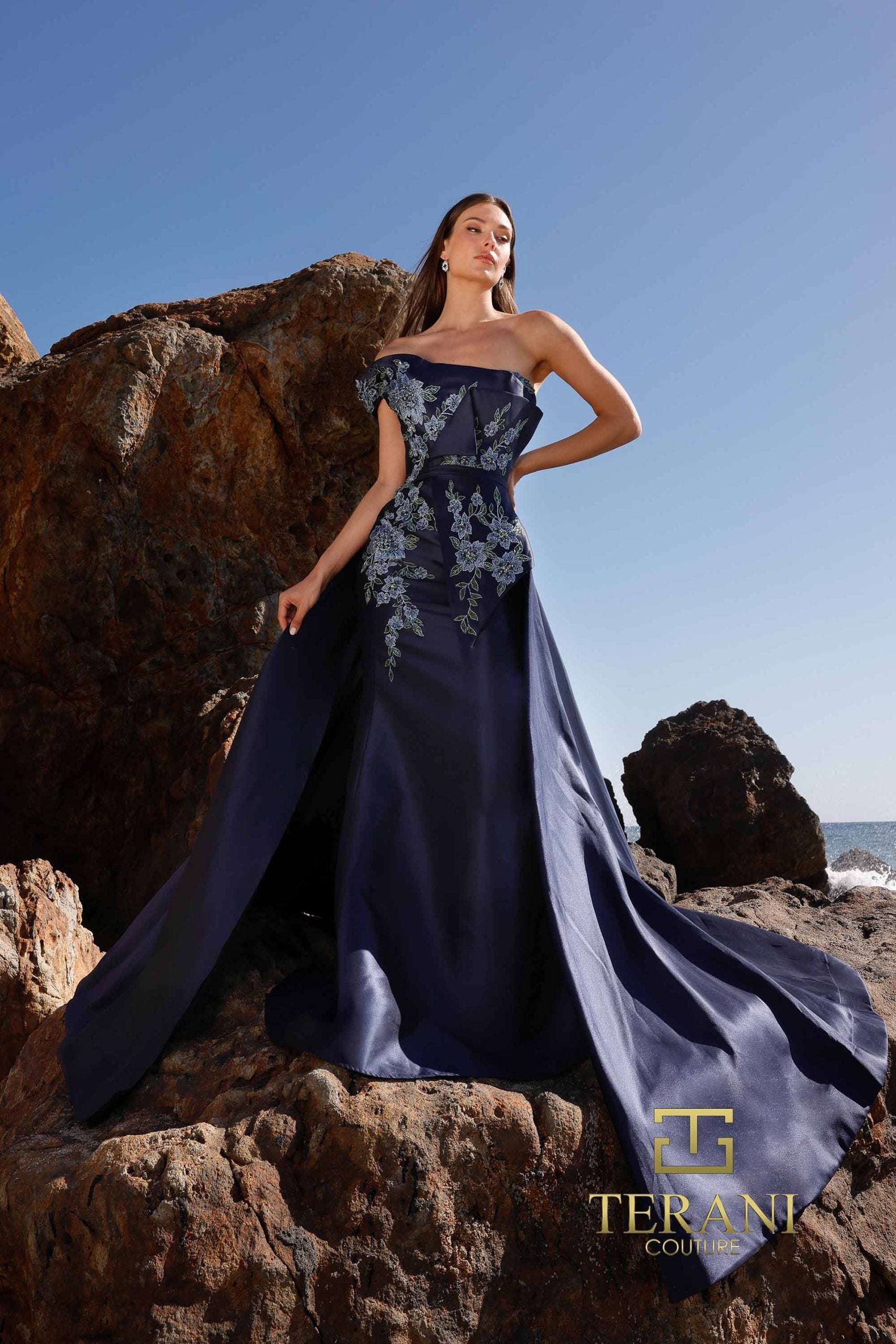 252M5309 – A-line Long MOB Dress