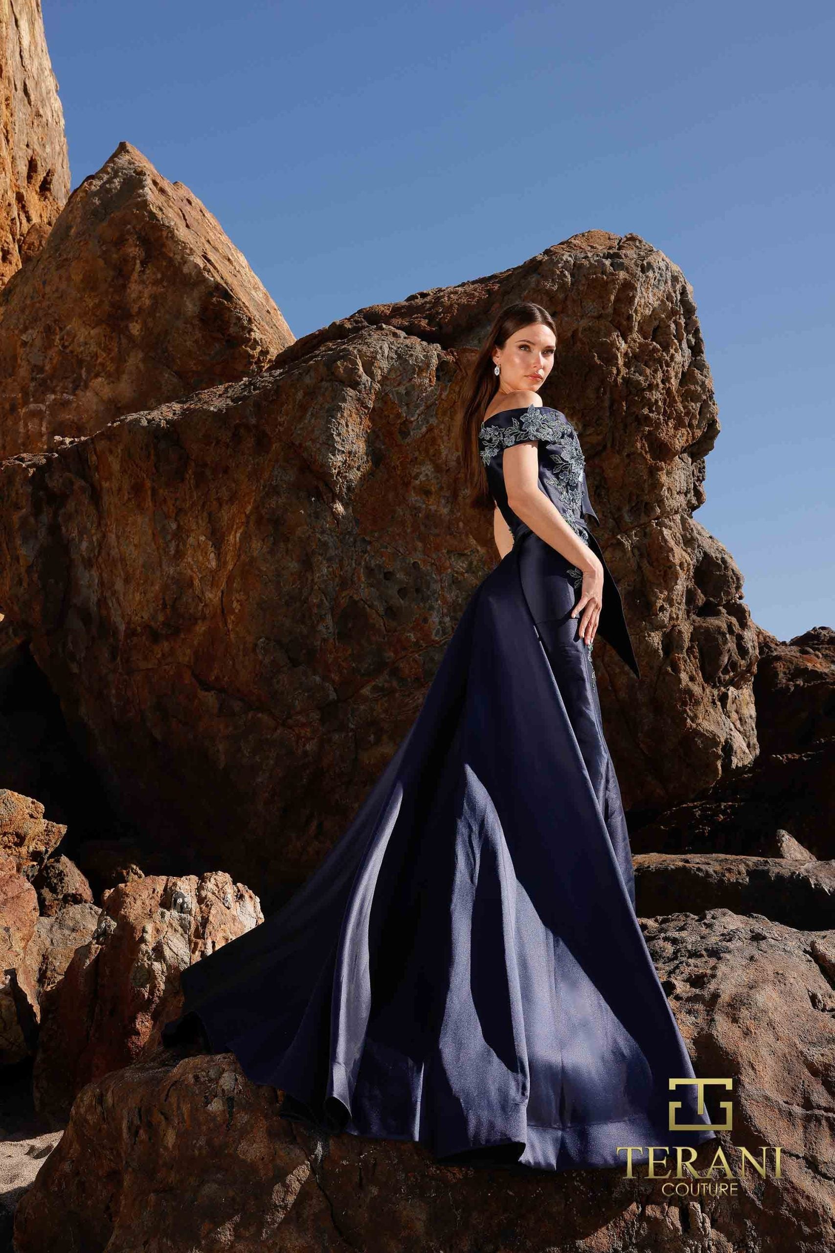 252M5309 – A-line Long MOB Dress