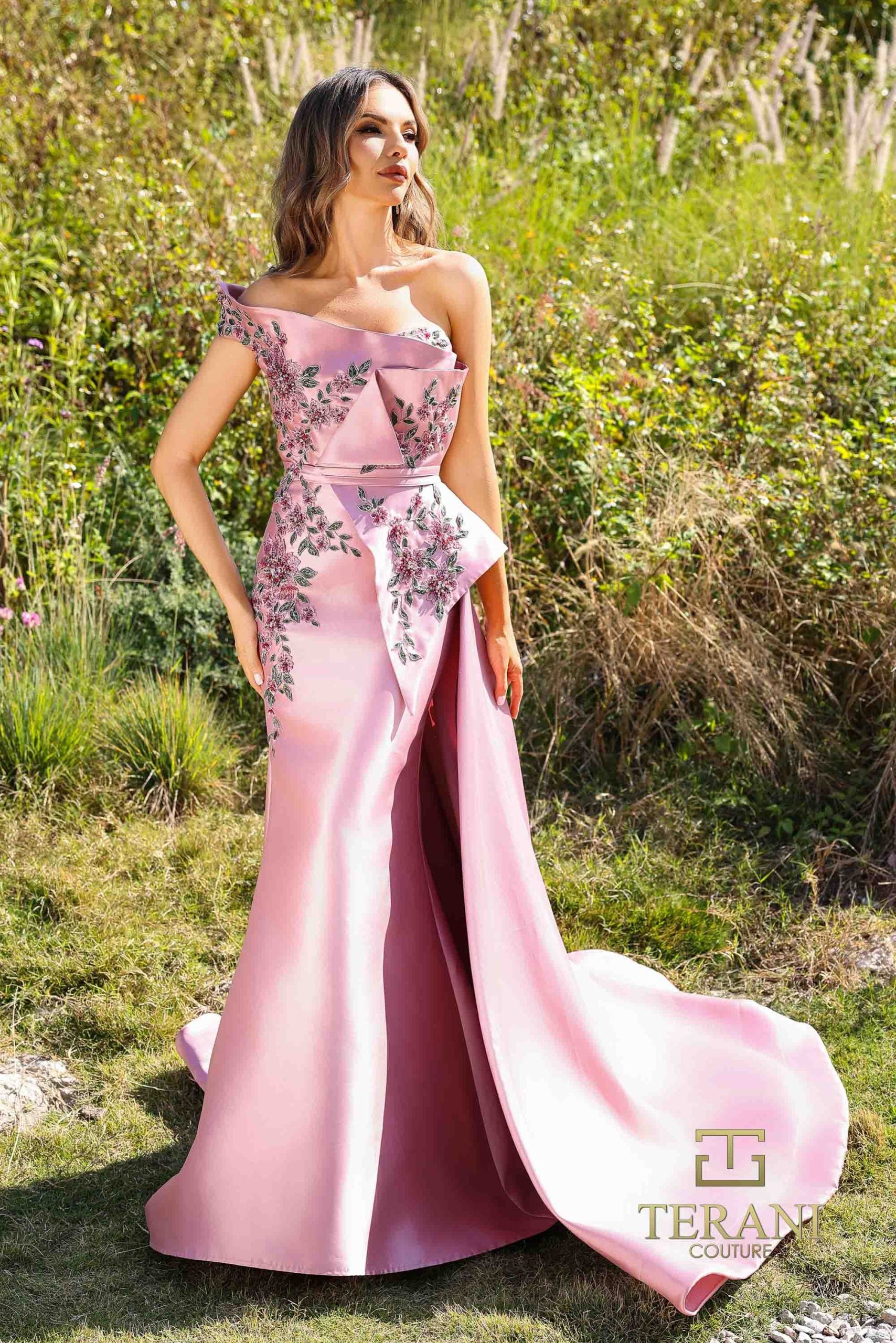 252M5309 – A-line Long MOB Dress