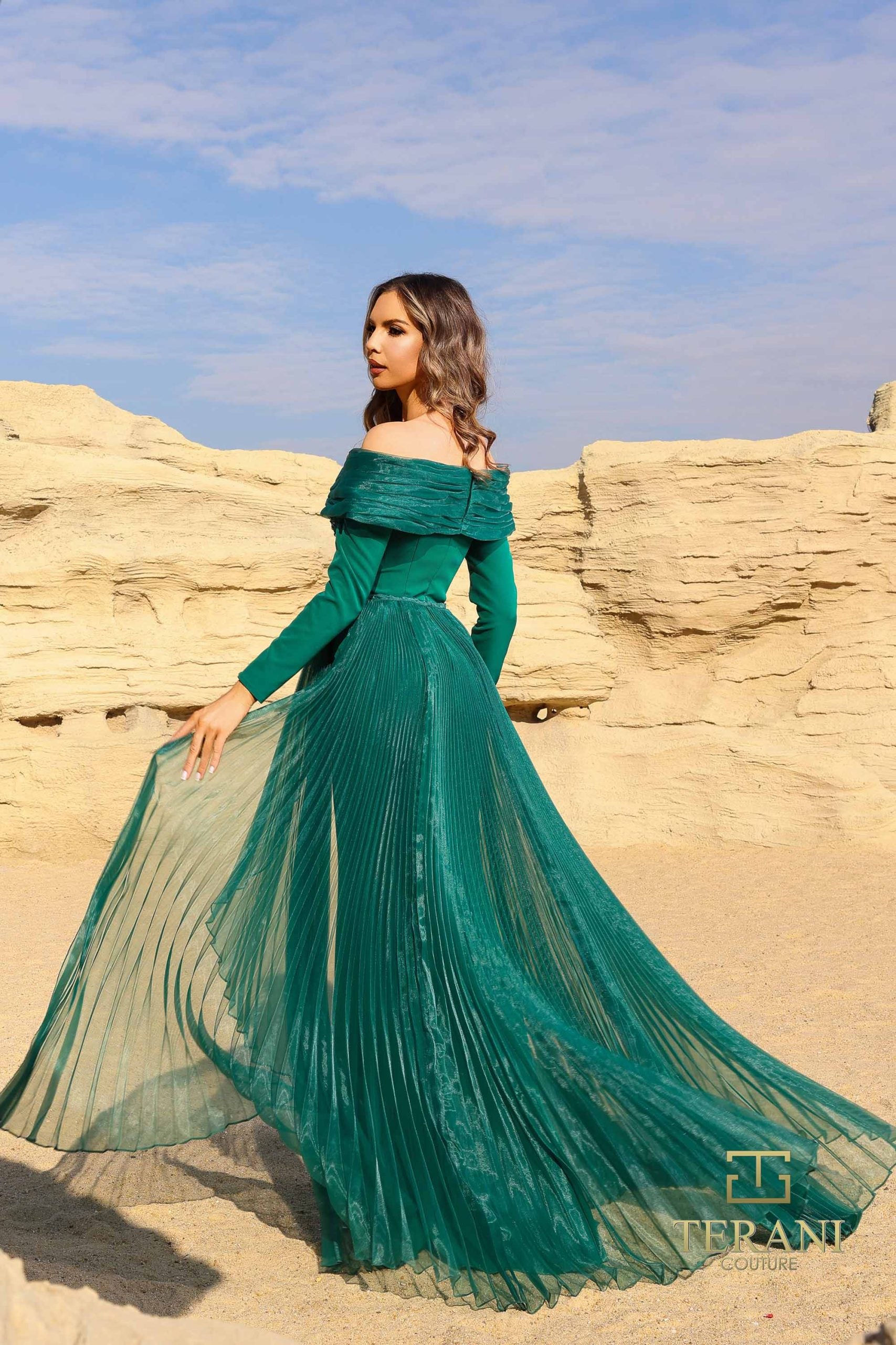 252M5316 – A-line Long MOB Dress