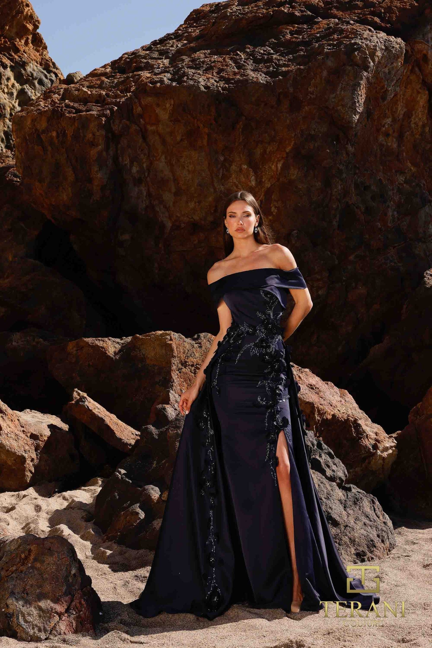 252M5317 – A-line Long MOB Dress