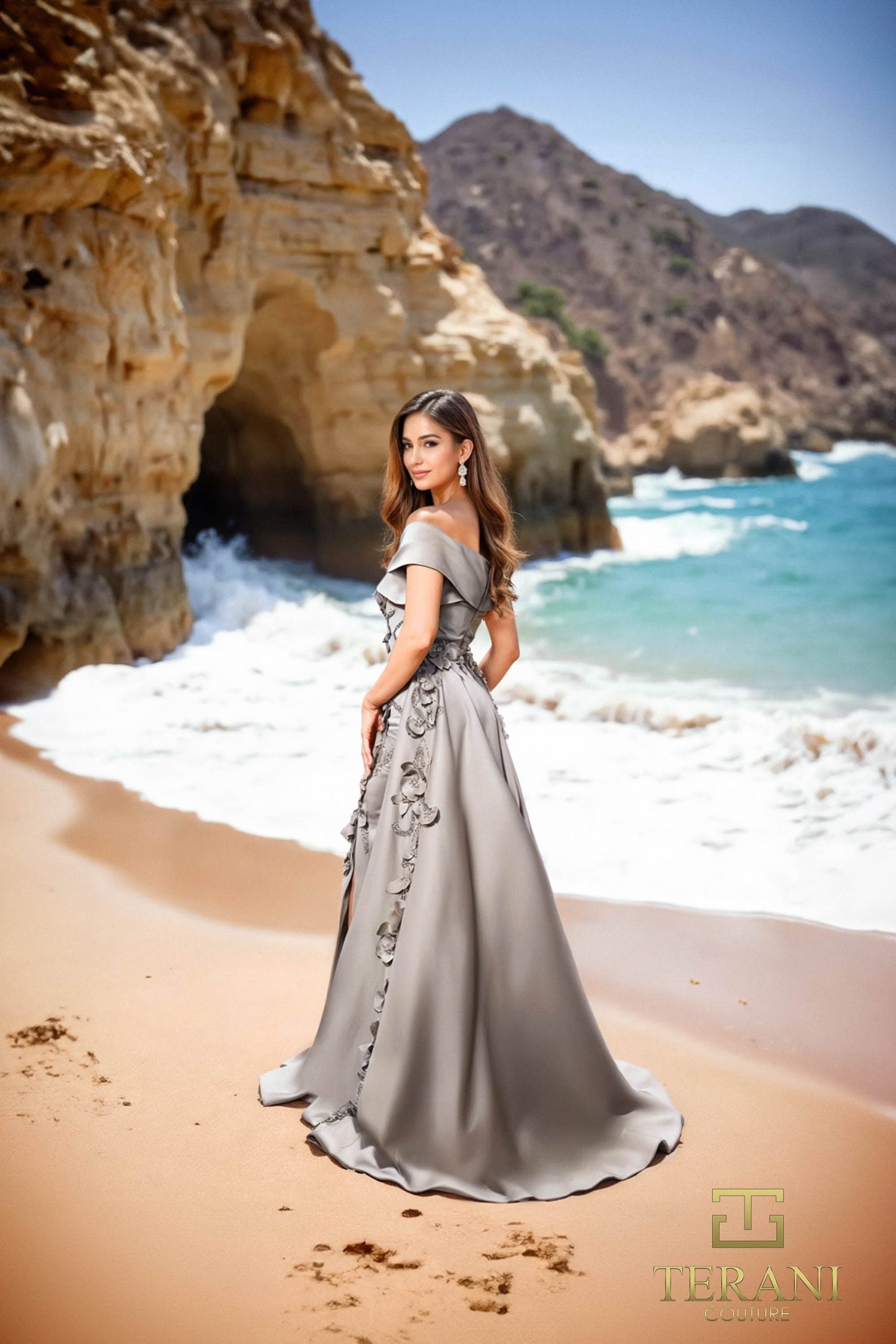 252M5317 – A-line Long MOB Dress