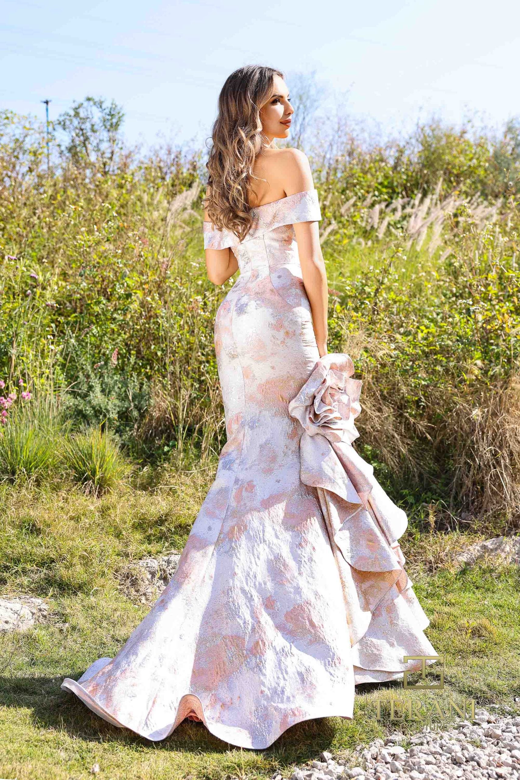 252M5318 – A-line Long MOB Dress