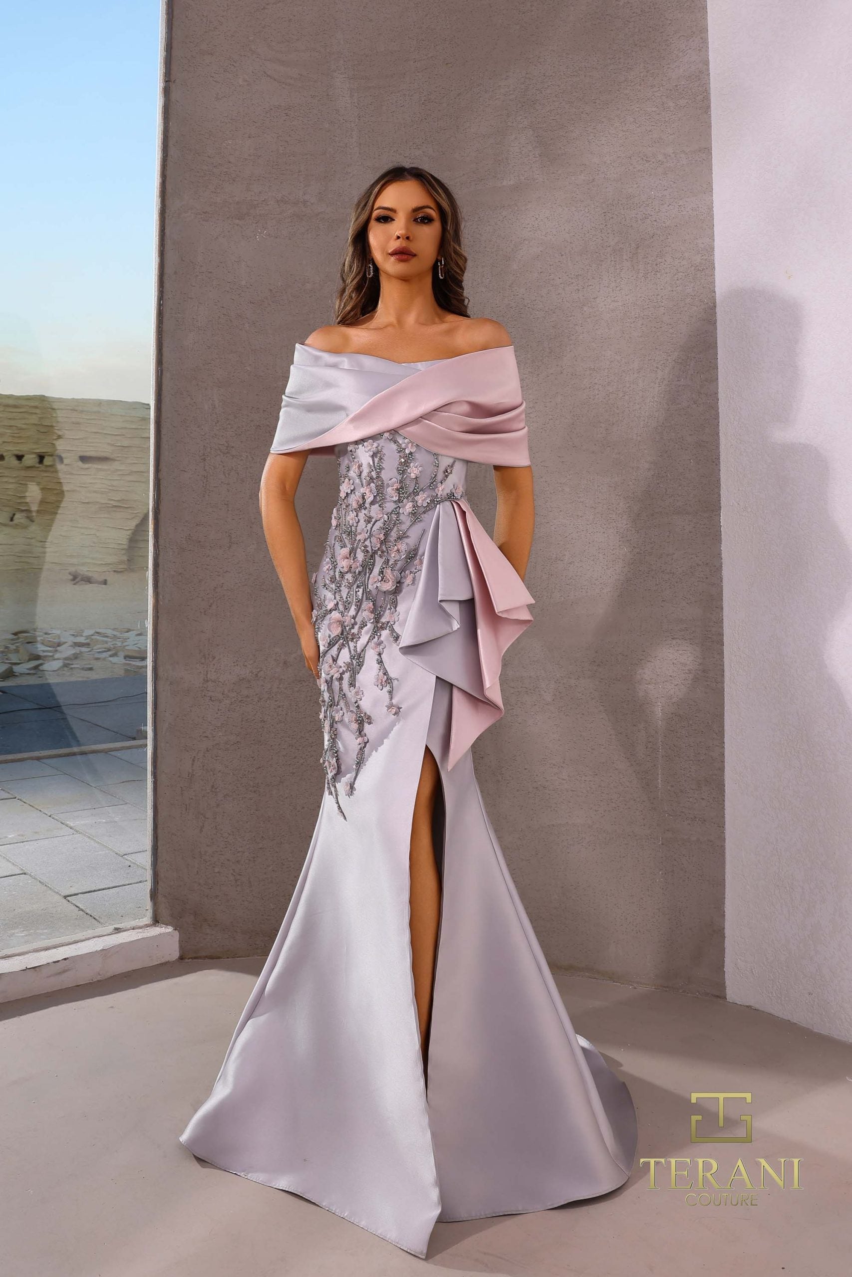 252M5324 – Bodycon Long MOB Dress