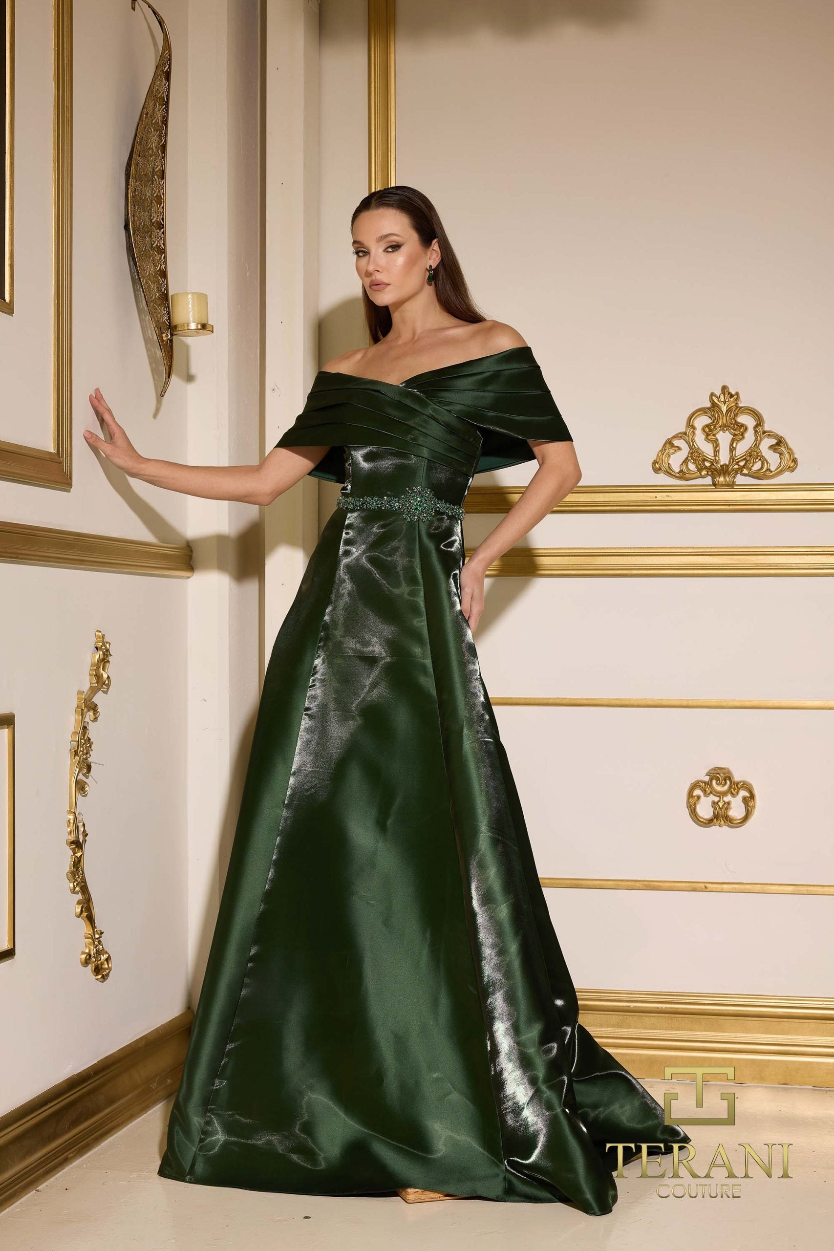 252M5326 – A-line Long MOB Dress