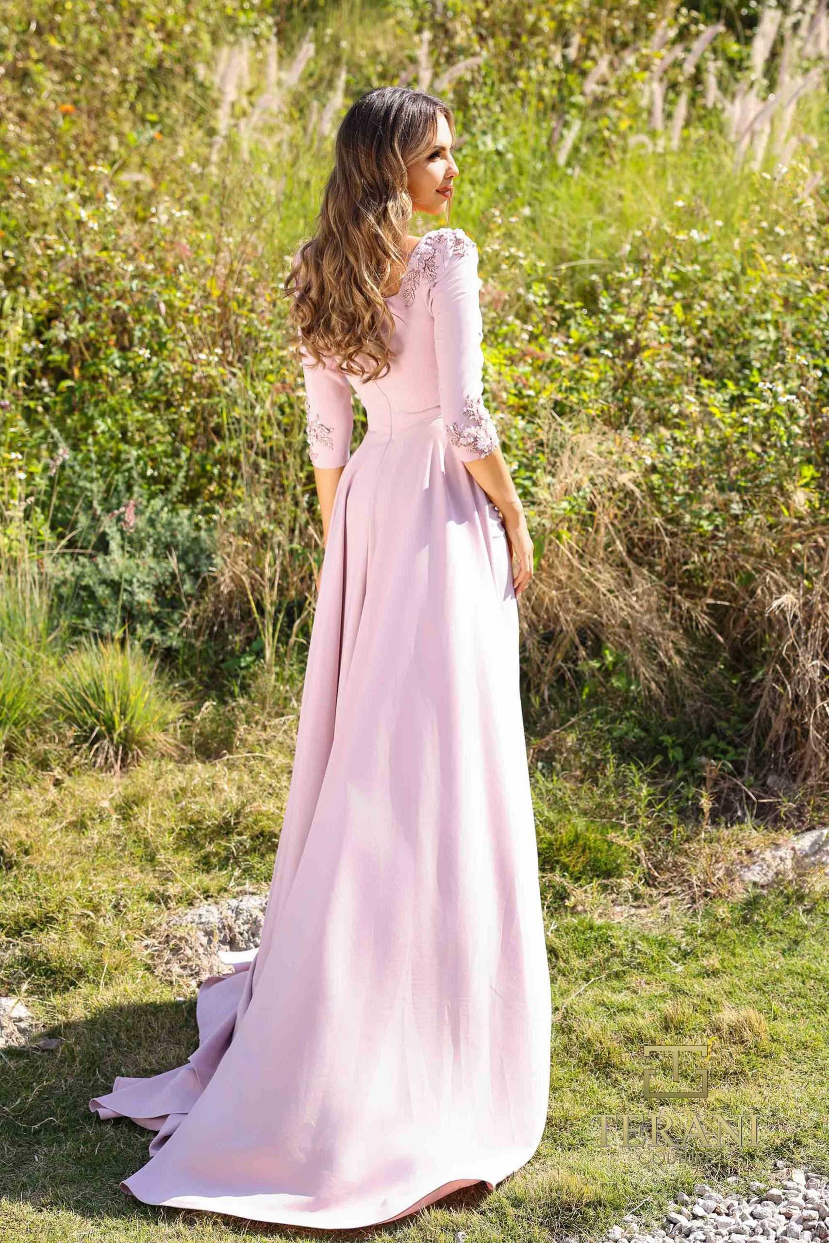 252M5338 – Train Long MOB Dress