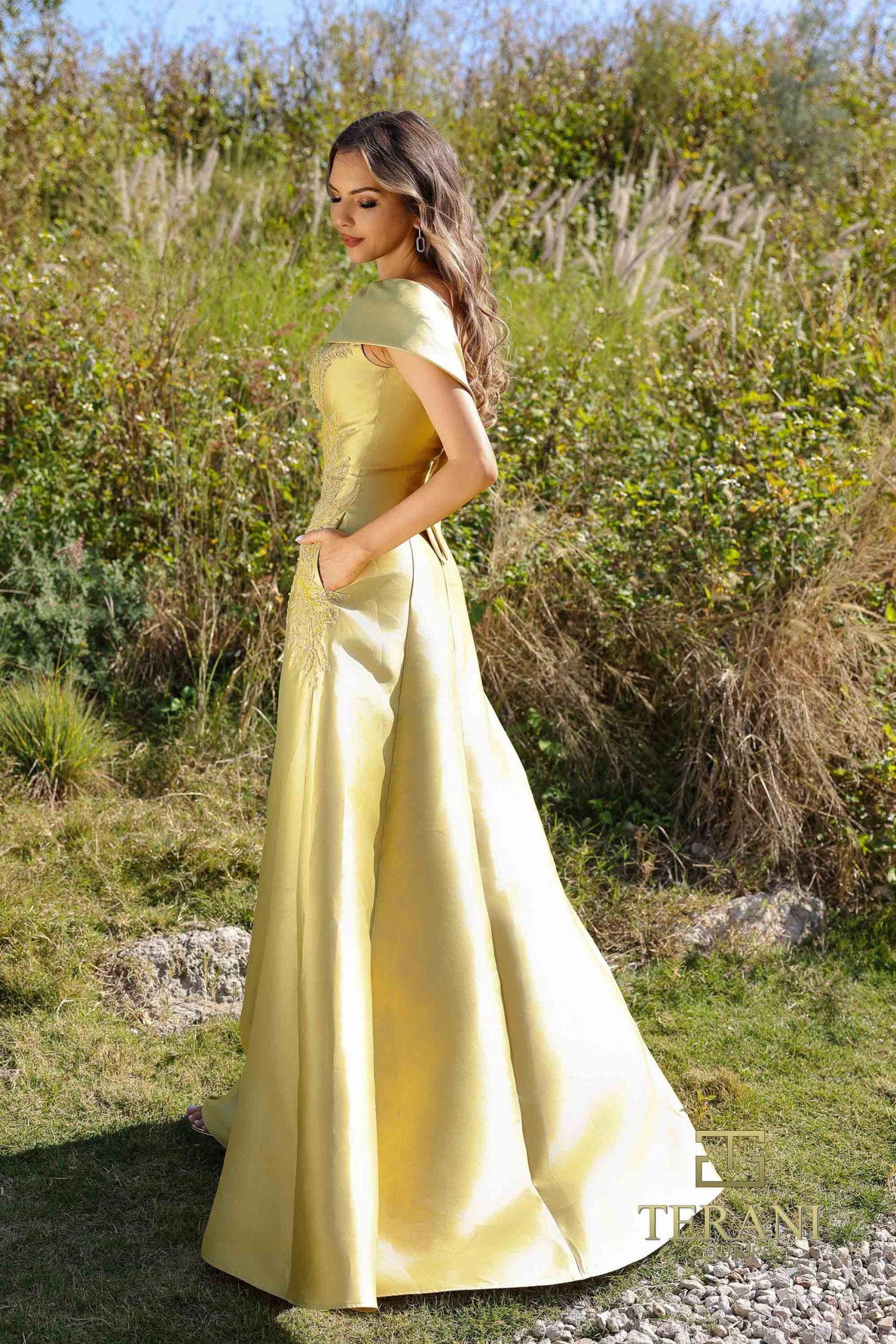 252M5356 – A-line Long MOB Dress