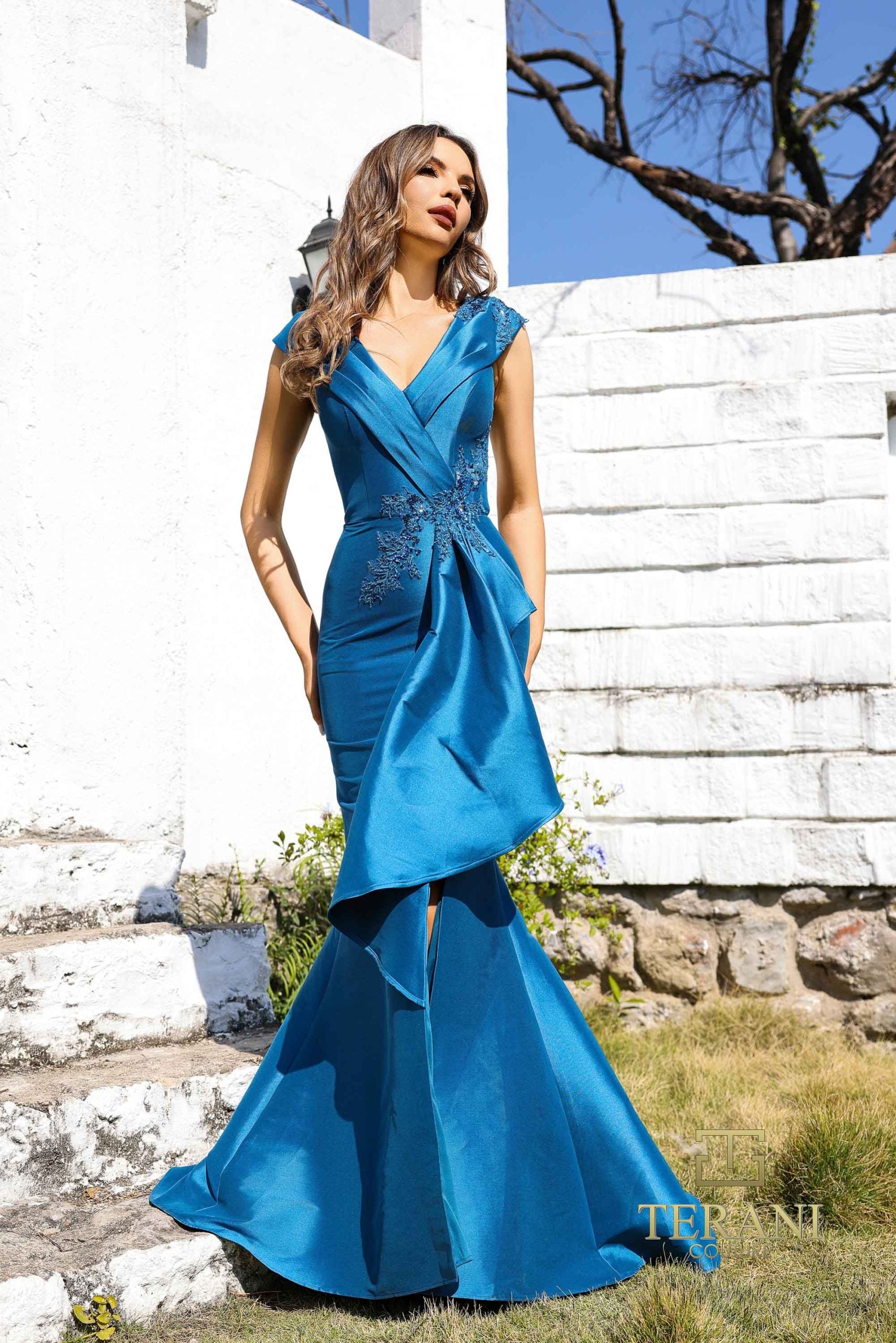 252M5359 – A-line Long MOB Dress