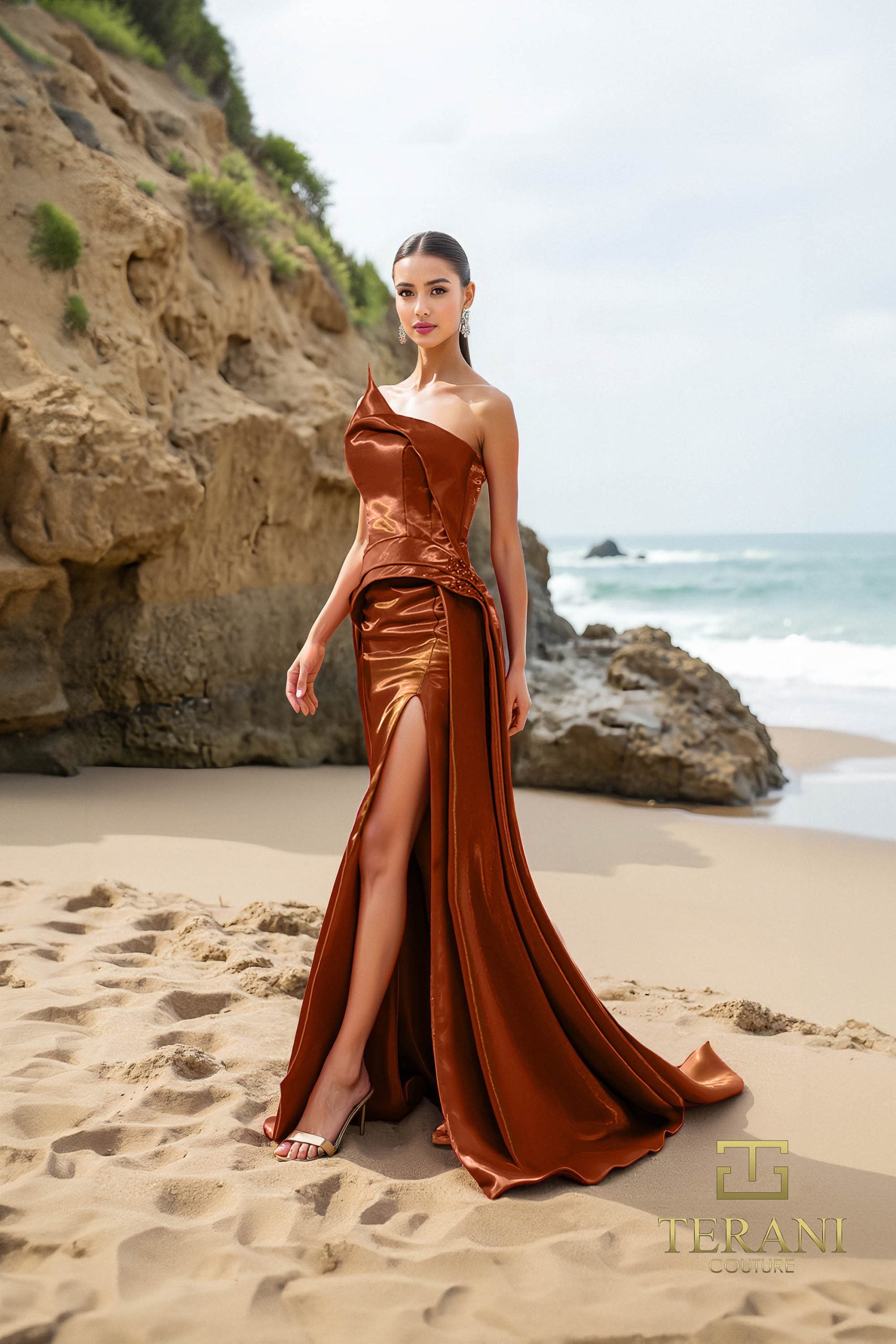 252E5150 – Fit and Flare Long Evening Dress