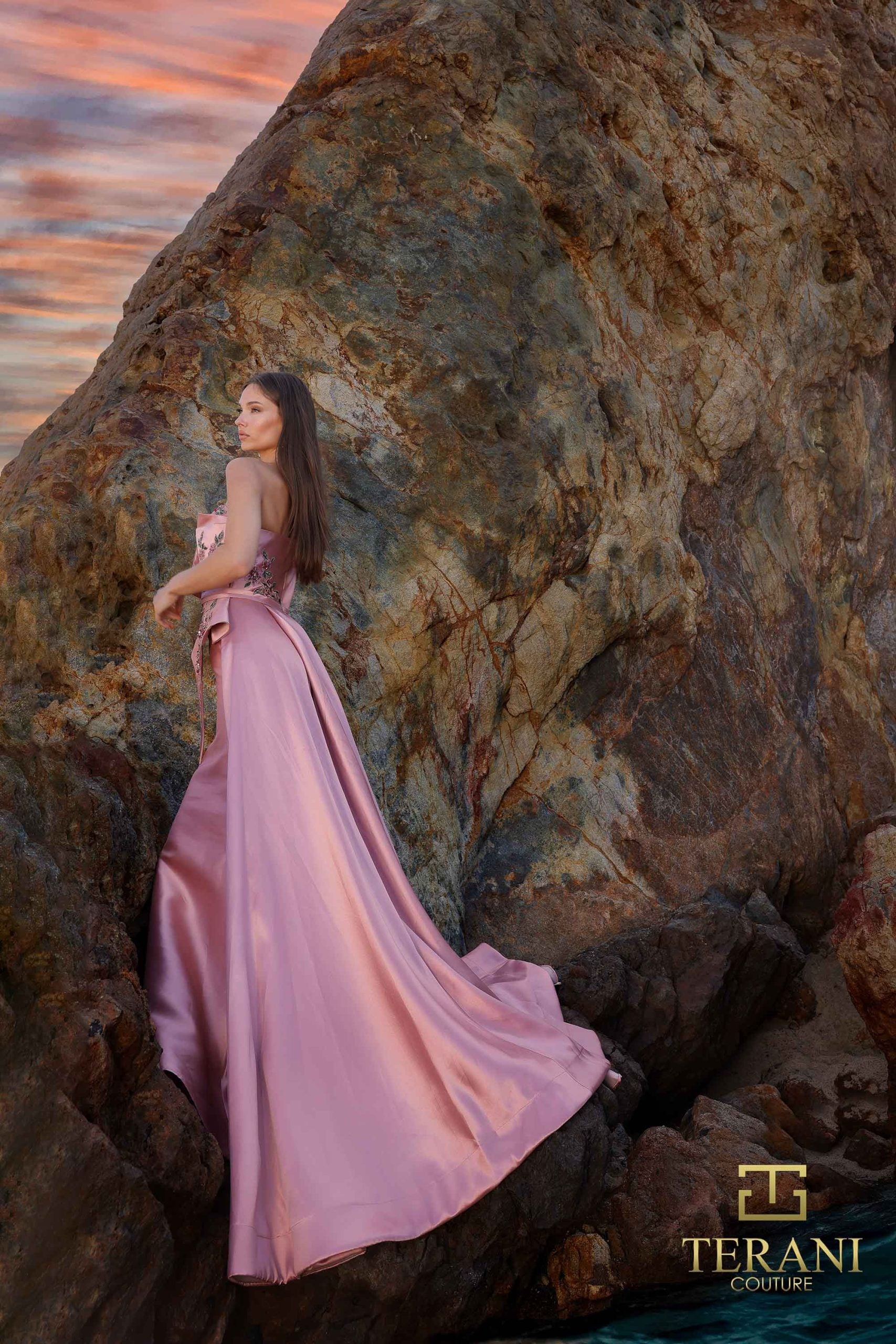 252M5309 – A-line Long MOB Dress