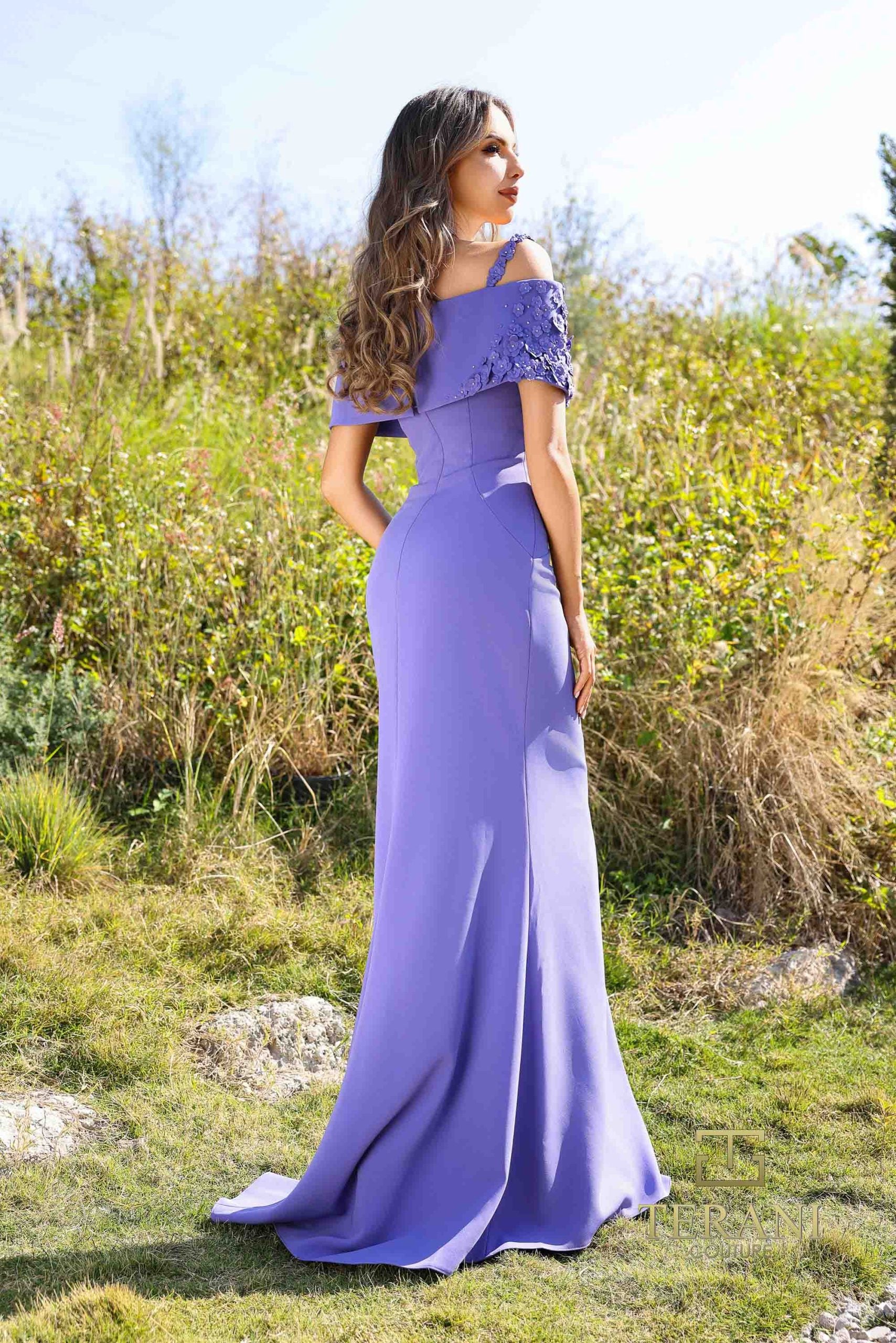 252M5347 – A-line Long MOB Dress