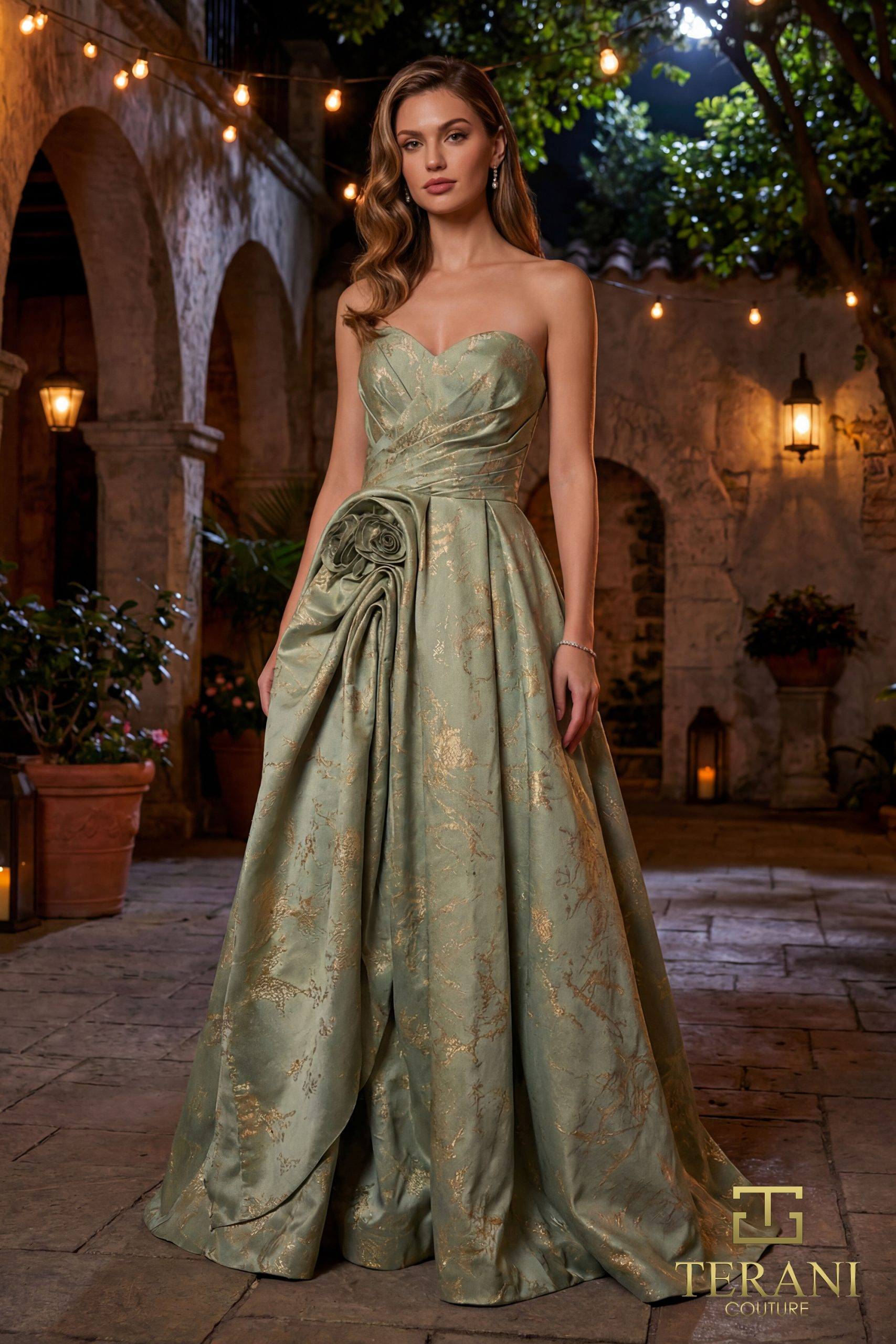 Sweetheart Jacquard Ballgown