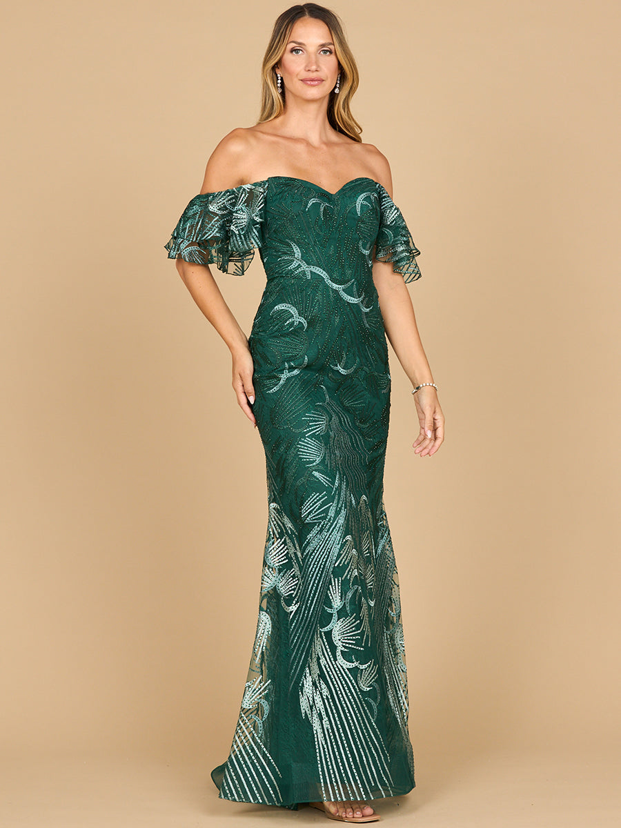 Lara 28884- Off Shoulder Mermaid Lace Gown