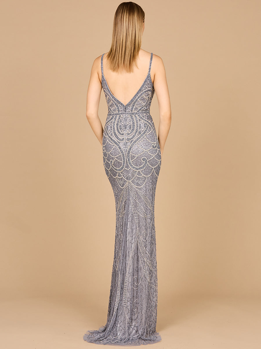 V-Neck Fitted Gown