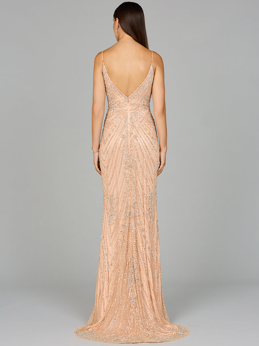 Spaghetti Strap Beaded Dress