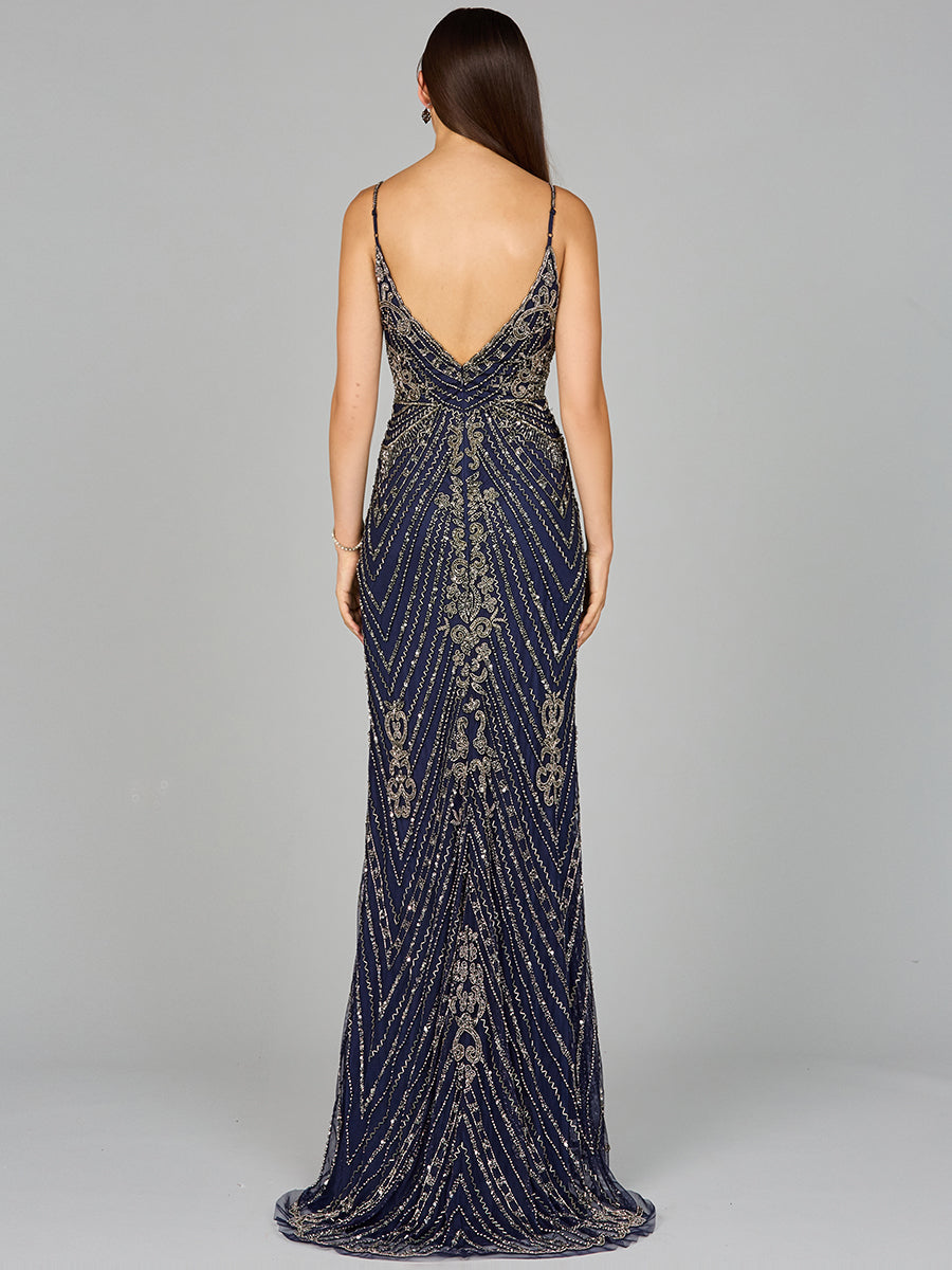 Spaghetti Strap Beaded Dress