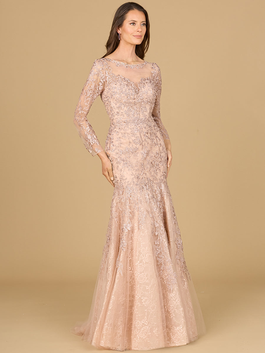 Long Sleeve, Mermaid Lace Gown