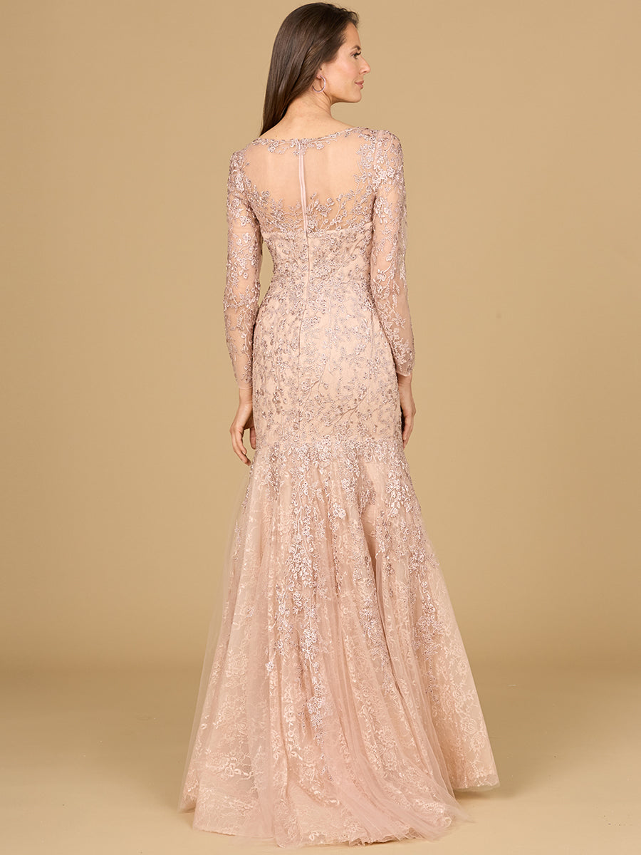 Long Sleeve, Mermaid Lace Gown