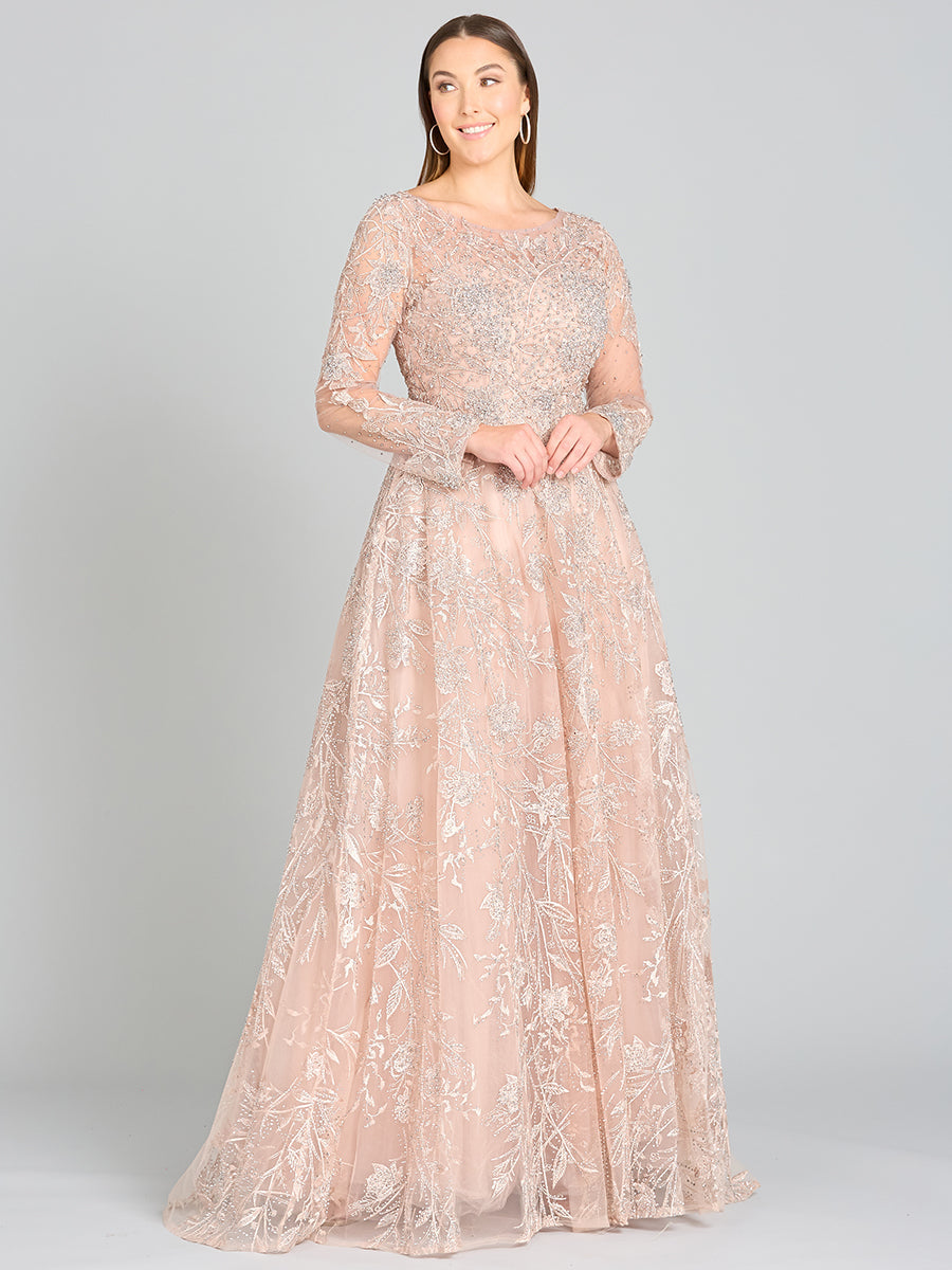 Long Sleeve High Neck Gown
