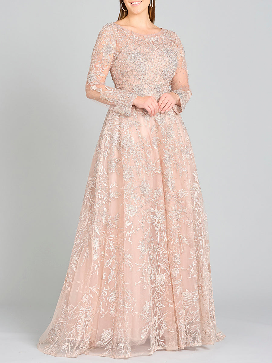 Long Sleeve High Neck Gown